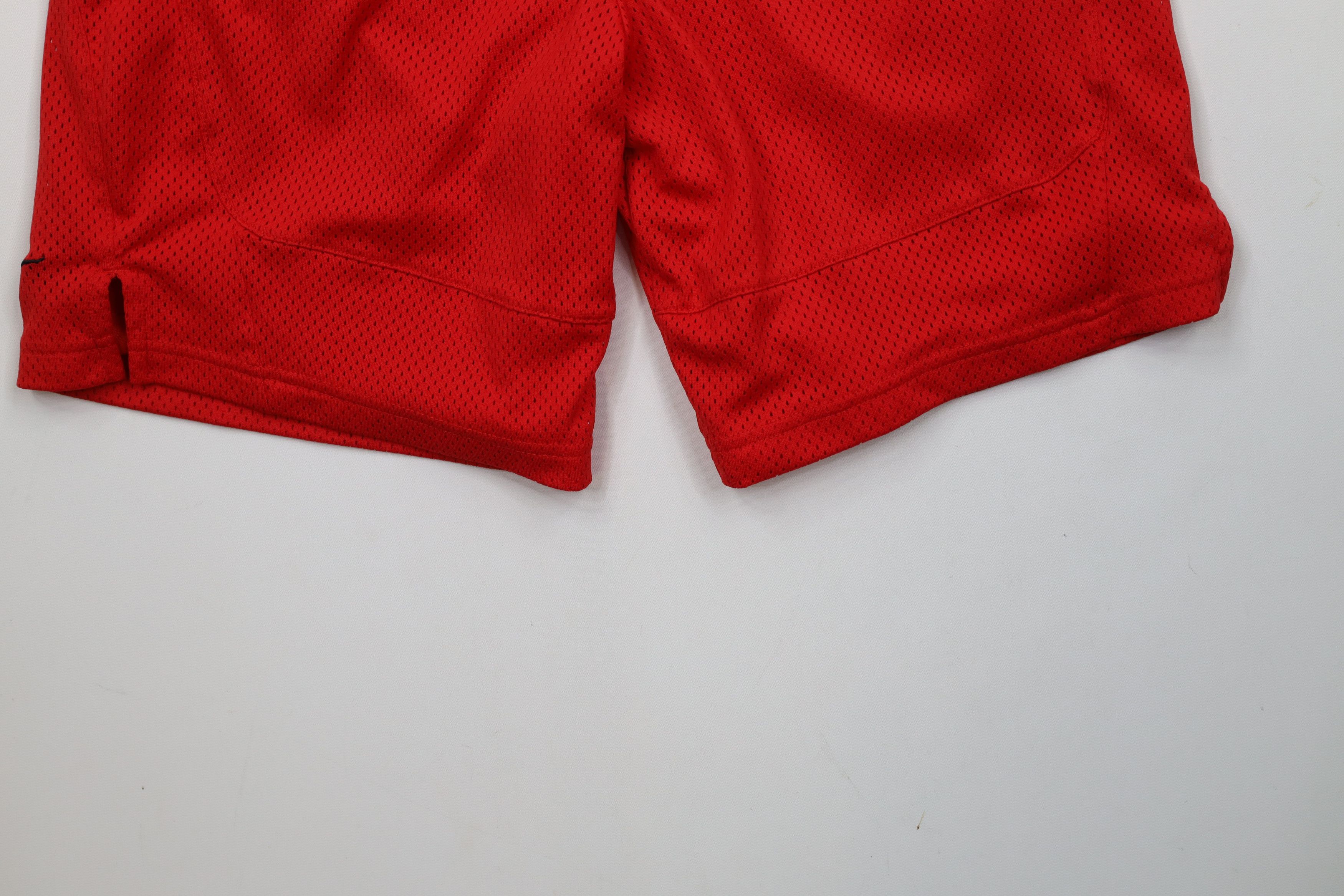 Nike × Vintage Vintage Y2K Nike Mini Swoosh Above Knee Mesh Shorts Red Size US 30 / EU 46 - 13 Thumbnail
