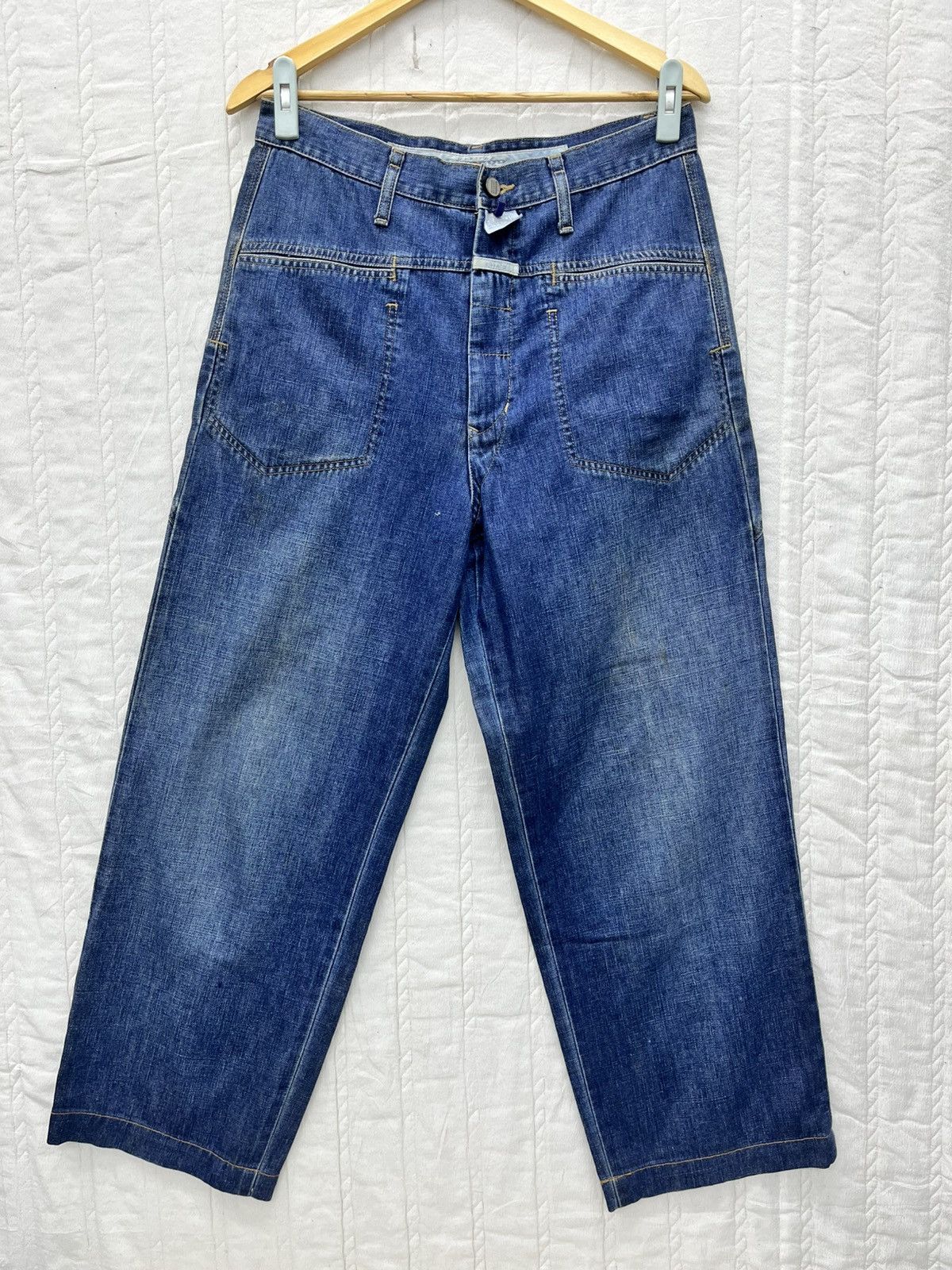 Marithe + Francois Girbaud 🔥MARITHE & FRANCOIS GIRBAUD BACKWARDS PATTERN BAGGY JEANS Size US 31 - 1 Thumbnail