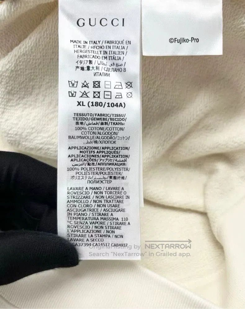 Gucci Gucci x Doraemon Embroidered Hoodie. Size US XL / EU 56 / 4 - 3 Thumbnail
