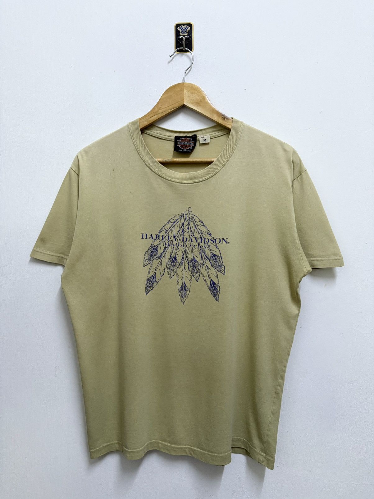 Harley Davidson Vintage 90's Harley Davidson - Eagle Tail Feathers T-Shirt Size US M / EU 48-50 / 2 - 1 Thumbnail