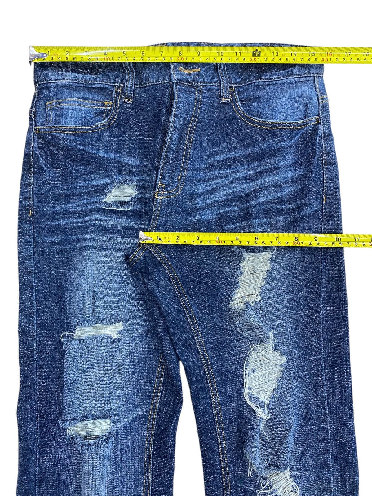 Japanese Brand Japanese Brand Whiskers Distressed Style Flare Jeans Size US 32 / EU 48 - 5 Thumbnail