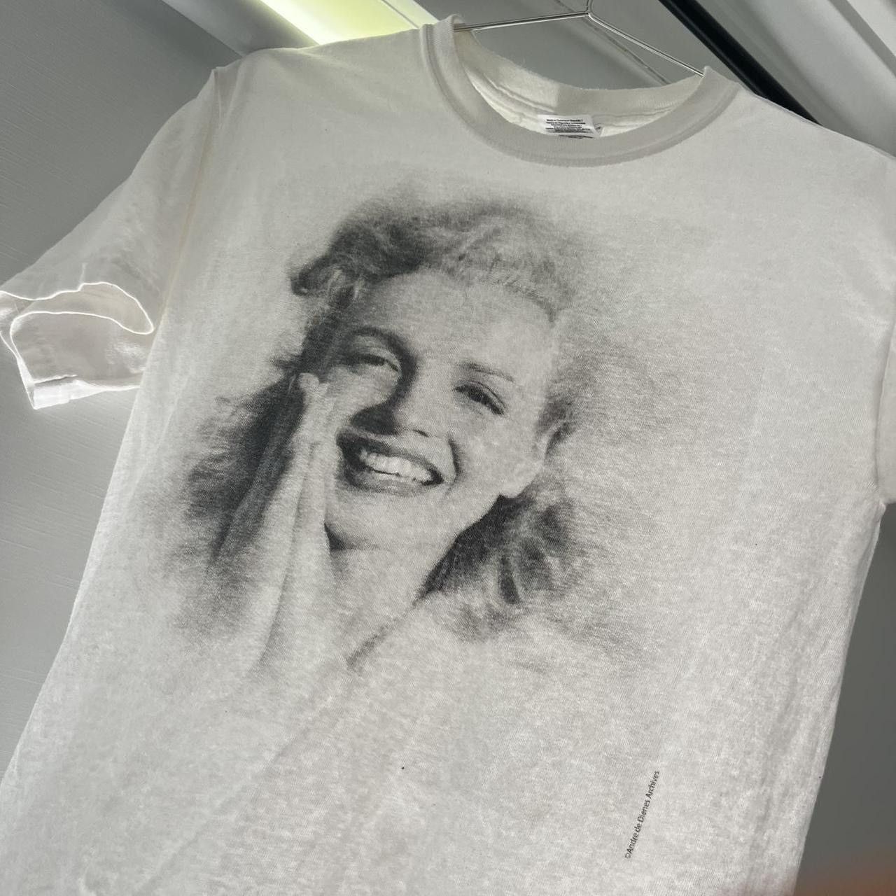 Vintage VINTAGE • Marilyn Monroe Cotton Screenprint Portrait Tee Size XS / US 0-2 / IT 36-38 - 5 Thumbnail