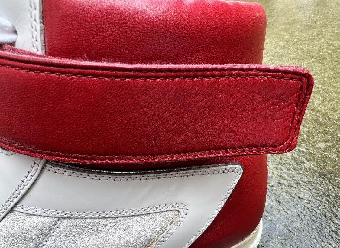 Prada ☄️Prada☄️White/Red Soft leather Sneakers (3T5743) Size US 8 / IT 38 - 11 Thumbnail