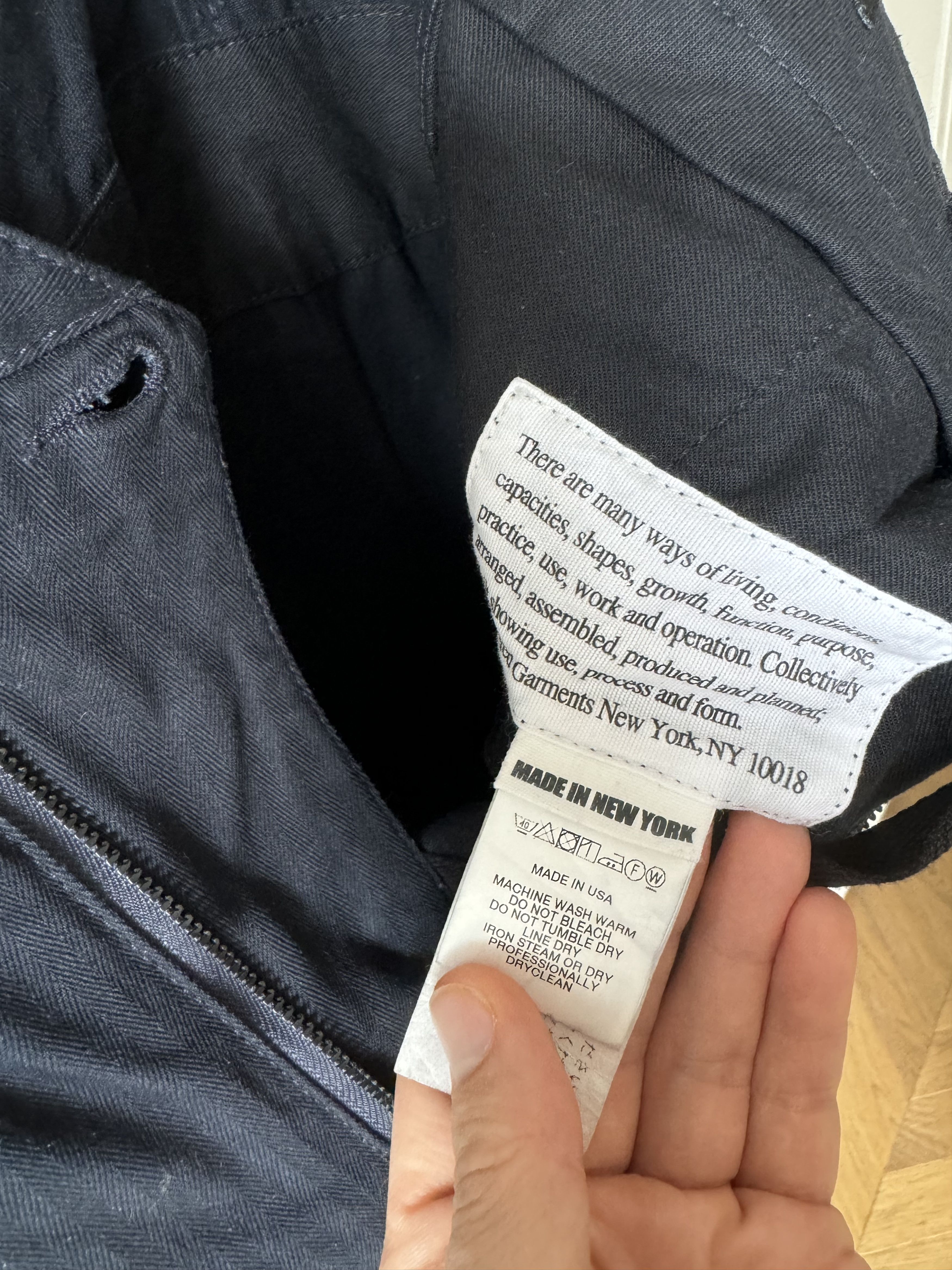 Engineered Garments [S] Herringbone Cotton Ground Pant in Dark Navy (FW19) Size US 32 / EU 48 - 11 Thumbnail