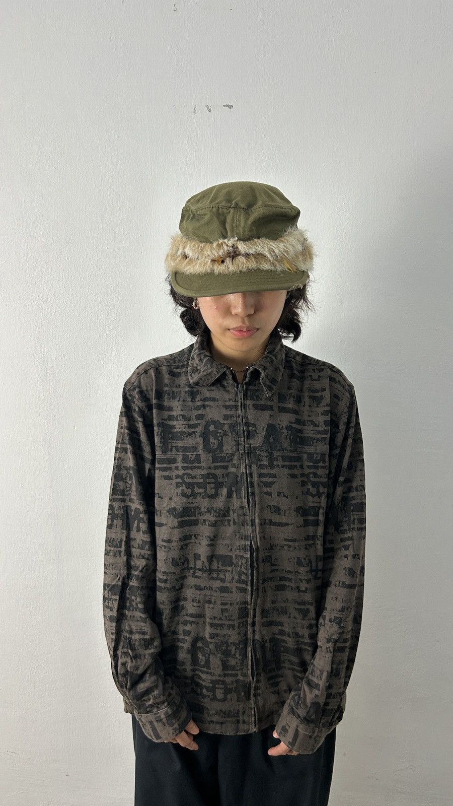 Japanese Brand × Vintage Kento - Army Faux Hair Cap Size ONE SIZE - 2 Thumbnail