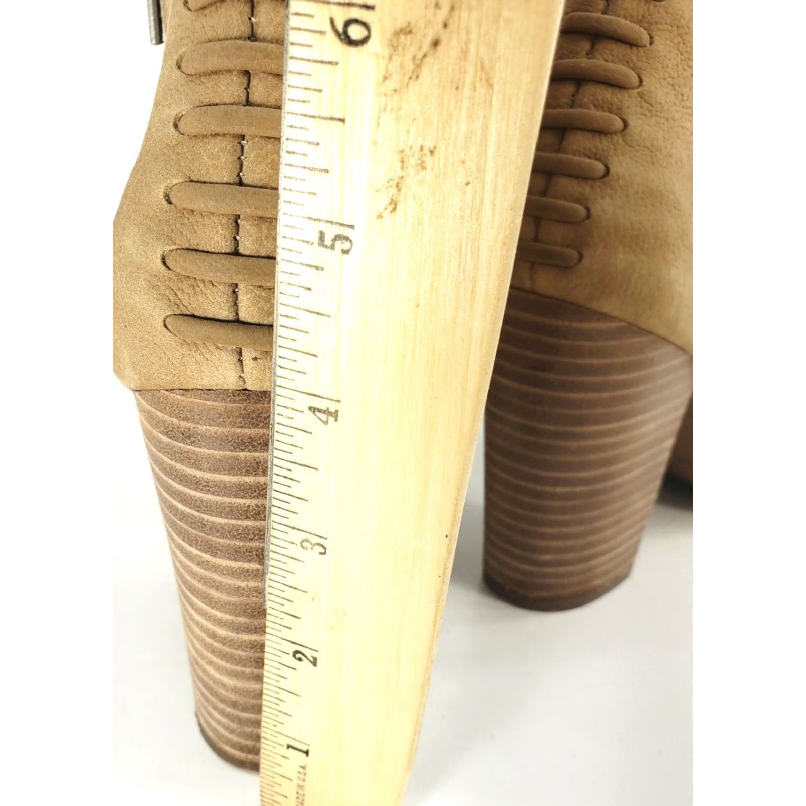 Lucky Brand Lucky Brand Lamija Open Toe Ankle Booties Brown Suede Block Heels Womens 8.5M Shoes Size US 9 / IT 39 - 7 Thumbnail