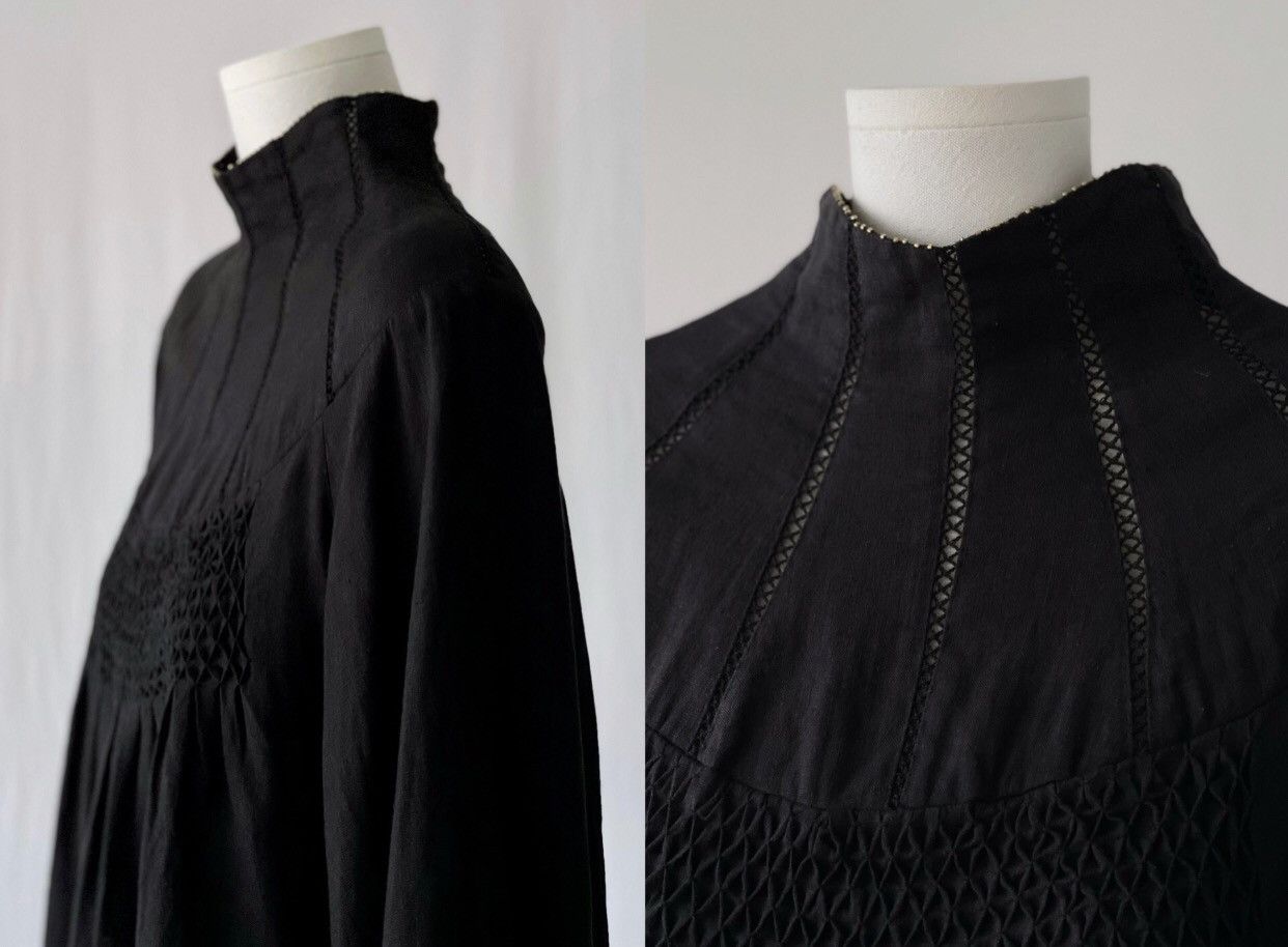 Kapital KAPITAL Hirata Kazuhiro Black Stand up Pure Linen Doll Shirt Size US XS / EU 42 / 0 - 5 Thumbnail
