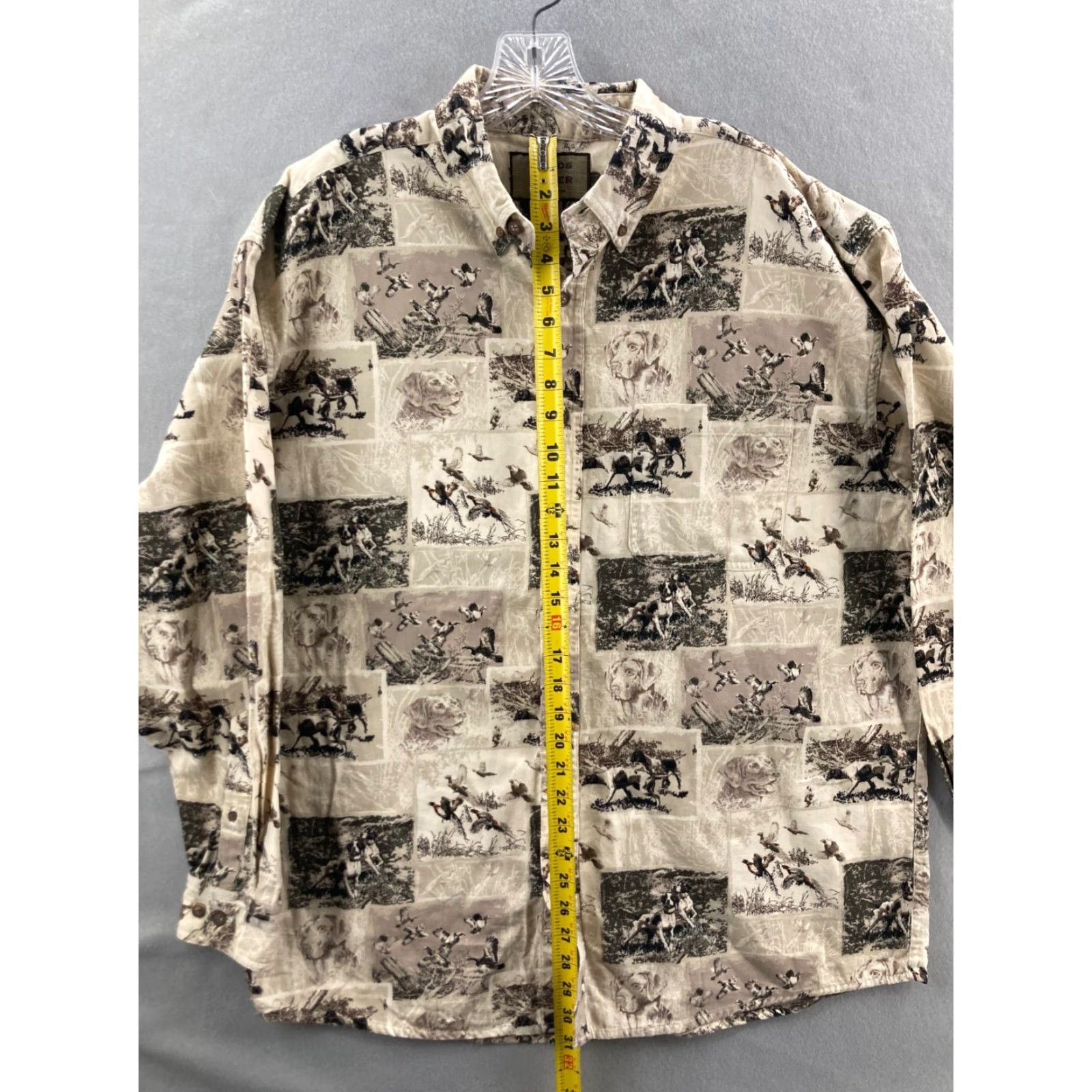 Vintage AND Woods & Water Shirt Mens XL Beige Button-Down Long Sleeve Cotton Fish AOP Vintage No N/A Mens XL Beige Button-Down Shirt Size US XL / EU 56 / 4 - 4 Thumbnail