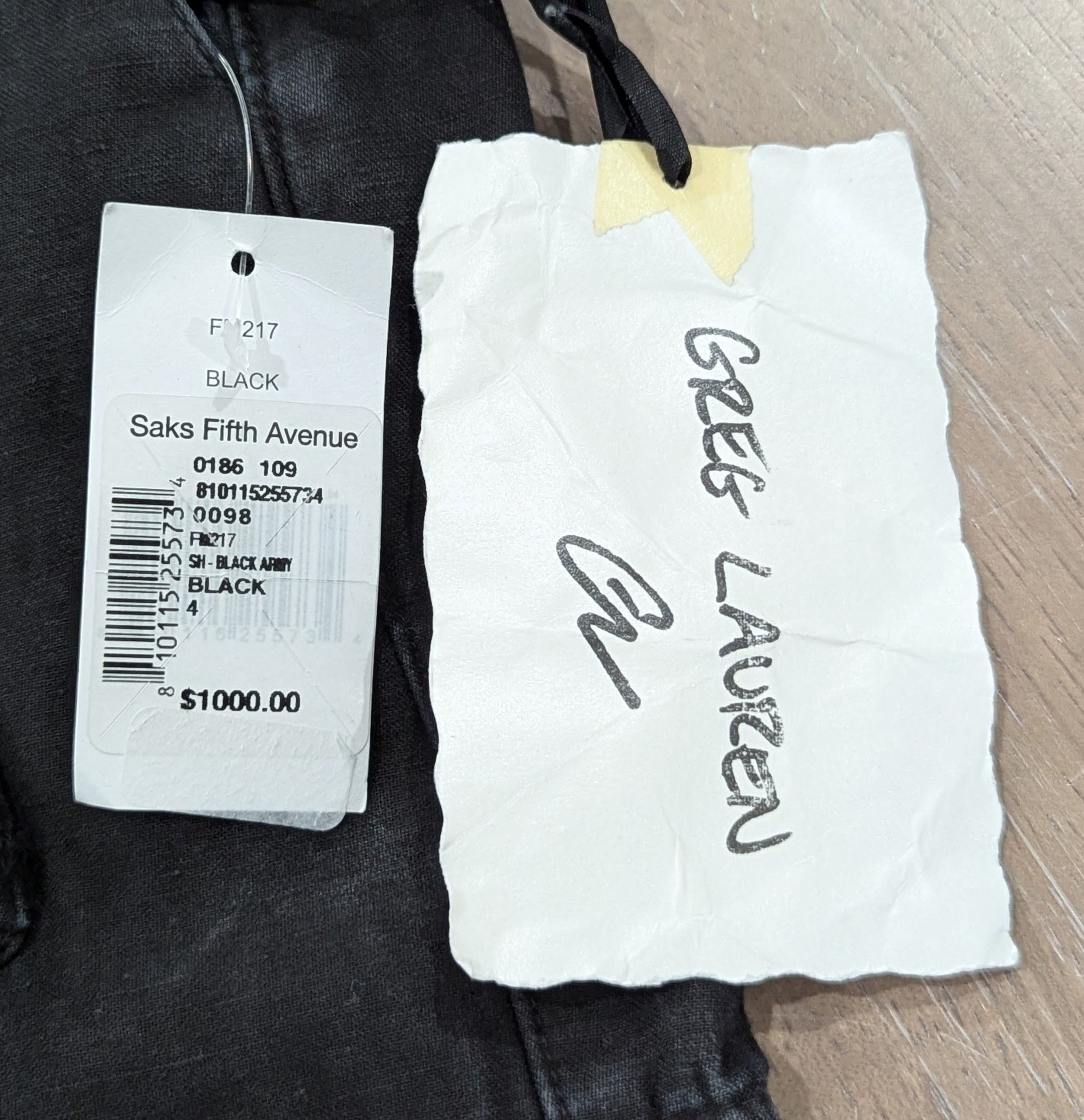 Greg Lauren Mens GREG LAUREN Tent Cargo Shorts Black 4 - XL Size US 36 / EU 52 - 8 Thumbnail