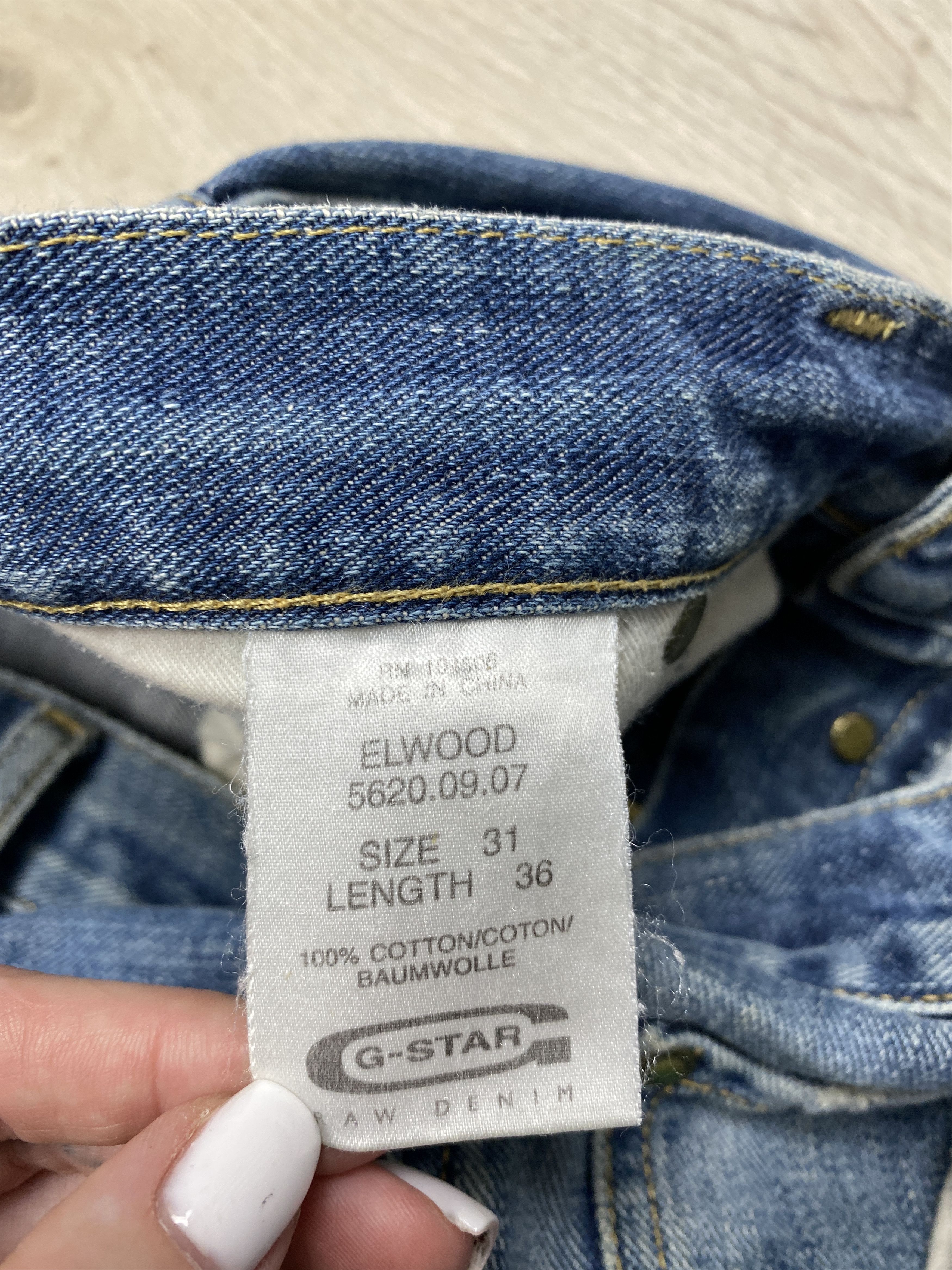G-Star G Star Raw Vintage Mens Elwood Denim Pants Jeans Double Knee Size US 31 - 4 Thumbnail