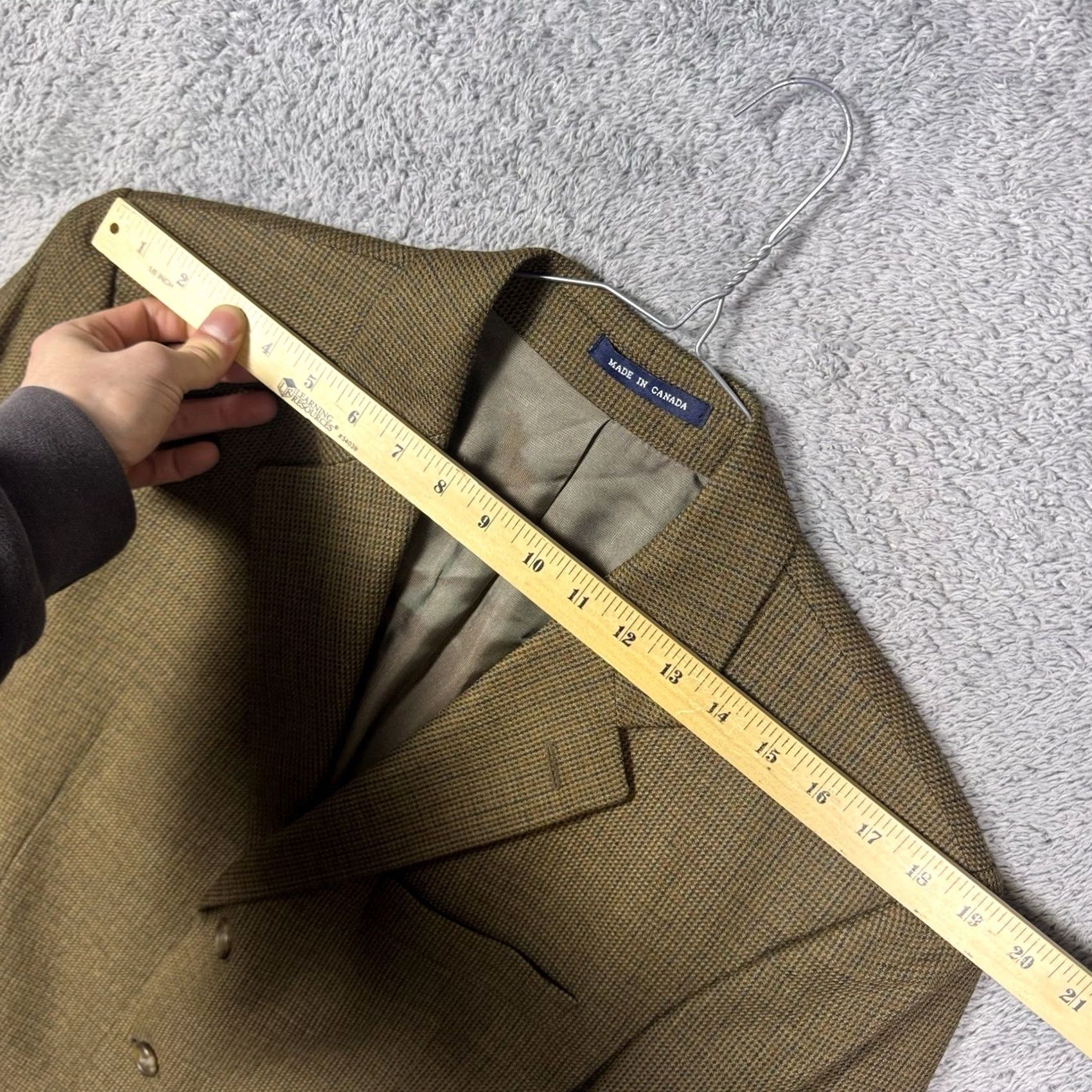 Ralph Lauren Ralph Lauren Blazer Mens 40R Lambswool 3 Button Houndstooth Size 40R - 6 Thumbnail