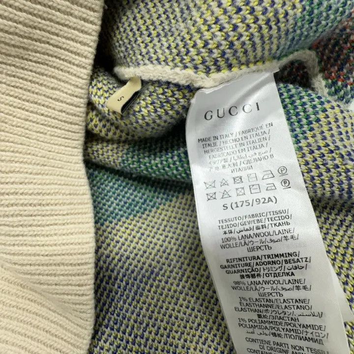 Gucci Gucci Gucci V-Neck Wool Cardigan with Star Print -2506 Size US S / EU 44-46 / 1 - 2 Thumbnail