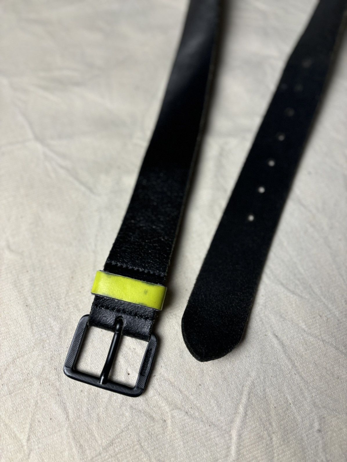 Diesel × Diesel Black Gold Diesel Black Leather Belt Size ONE SIZE - 3 Thumbnail