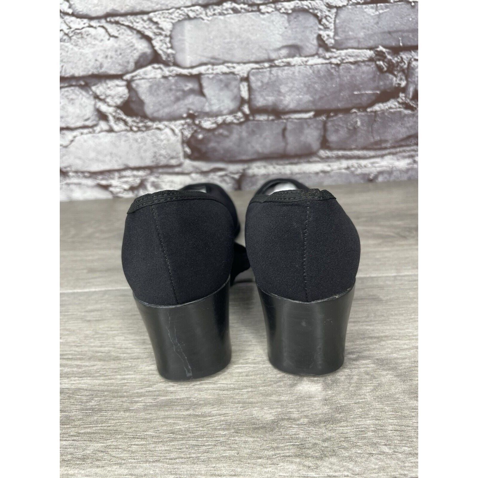 Other Munro American Whitney Black Fabric Elastic MaryJane Strap H Size US 8.5 / IT 38.5 - 12 Thumbnail