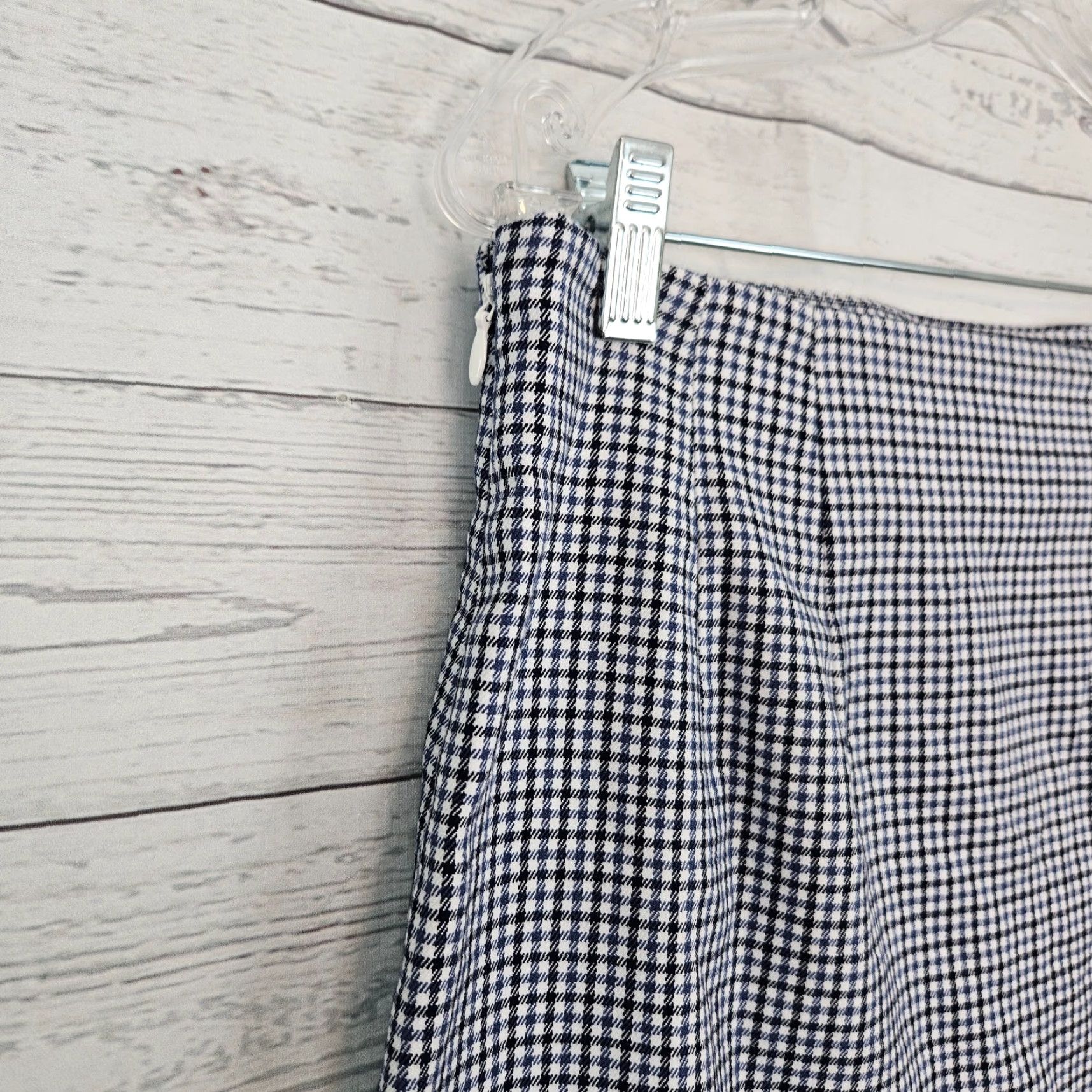 Loft VINTAGE Ann Taylor LOFT Womens Skirt Sz 10 Blue Black Side Zip Size 32" / US 10 / IT 46 - 3 Thumbnail