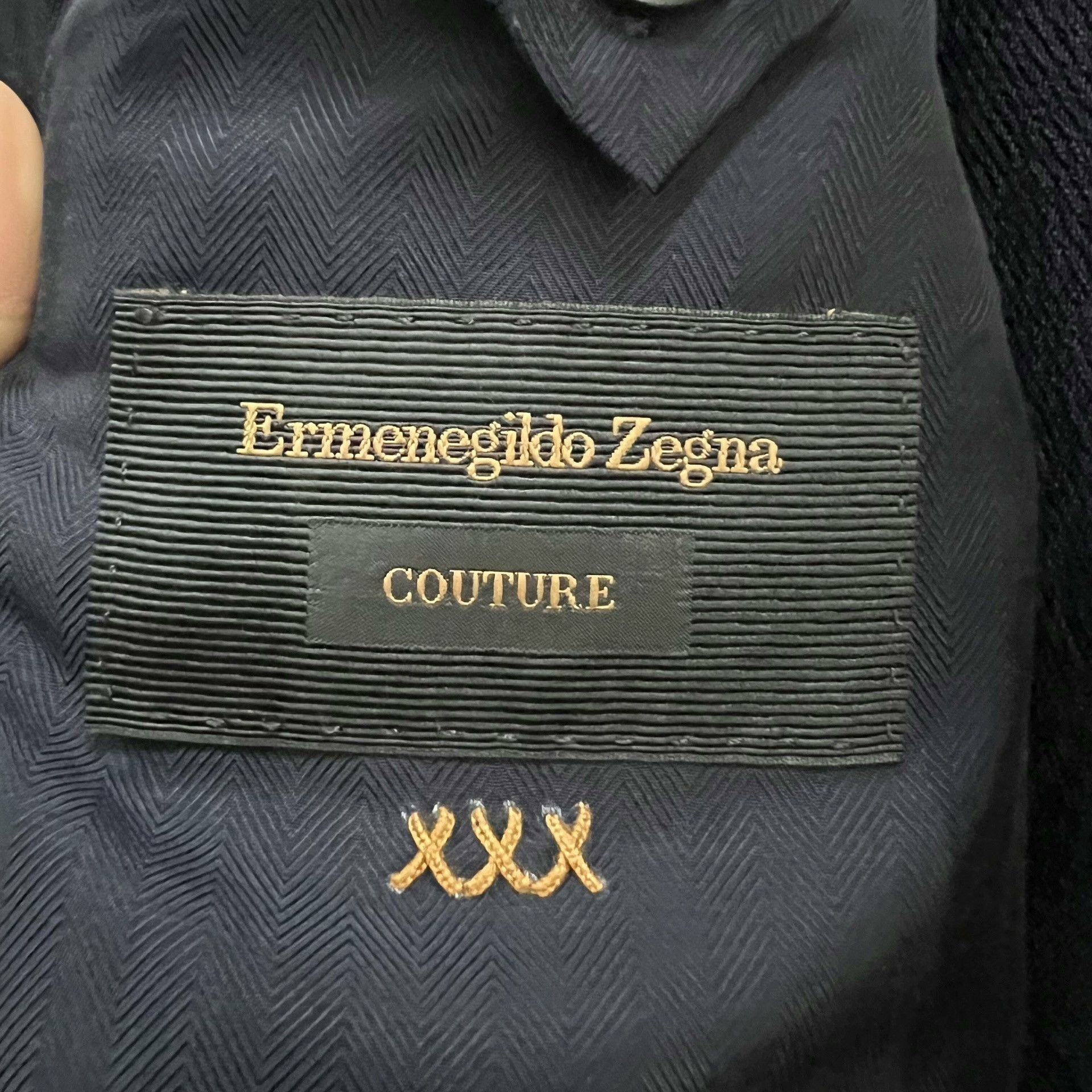 Ermenegildo Zegna Zegna Navy Blue Suit Jacket Size US M / EU 48-50 / 2 - 4 Thumbnail
