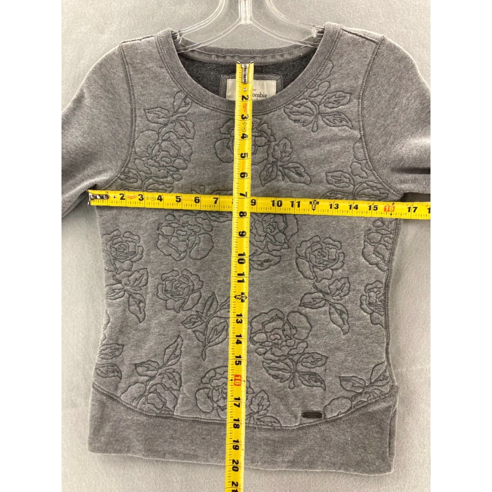 Abercrombie & Fitch Abercrombie & Fitch Sweater Womens Small Gray Shirt (Regular) - Knit Cotton Blend Crew Neck Pullover Size S / US 4 / IT 40 - 7 Thumbnail