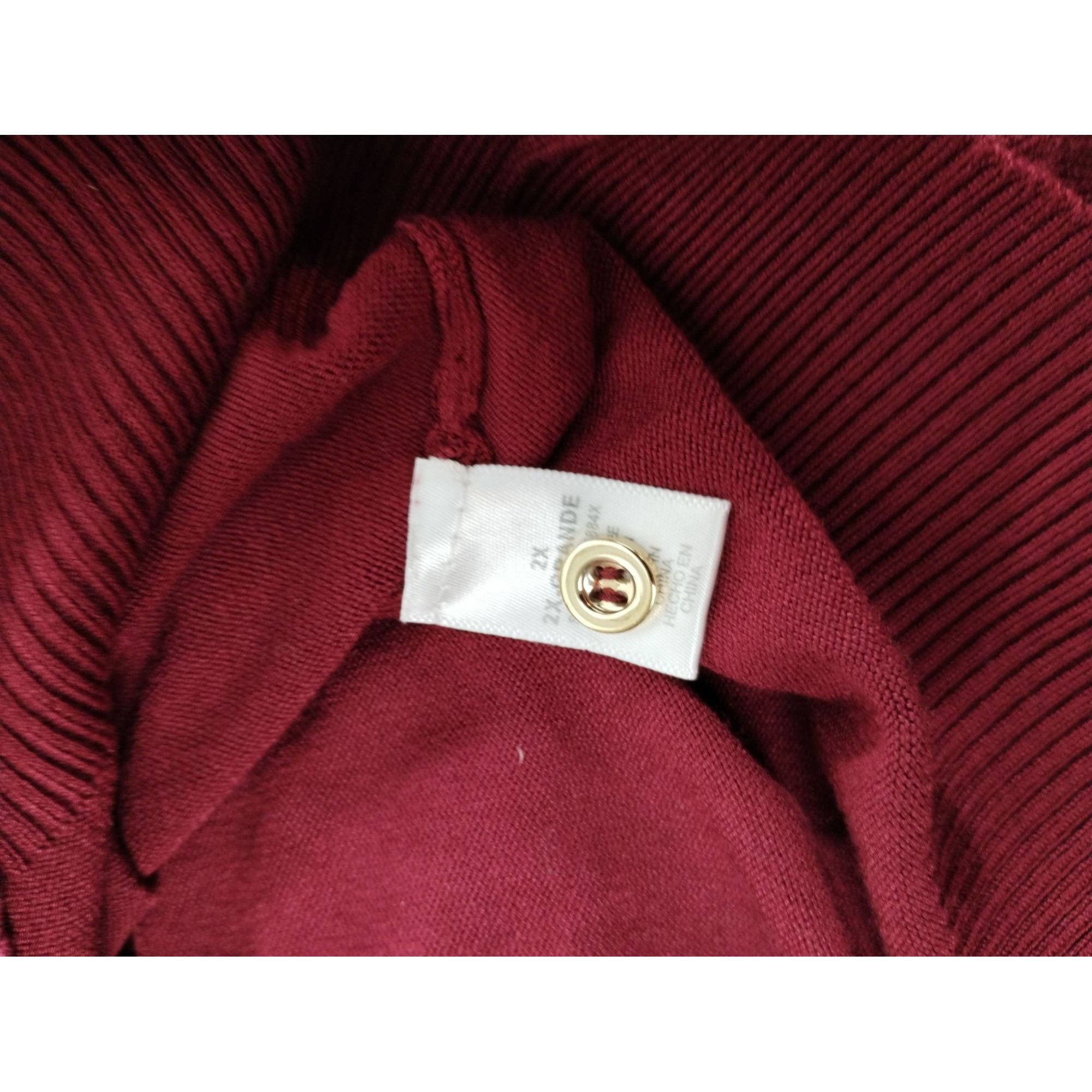 Other Zenana Misses 2X Burgundy Crew Neck Button Sleeve Sweater Size XXL / US 16-18 / IT 52-54 - 4 Thumbnail
