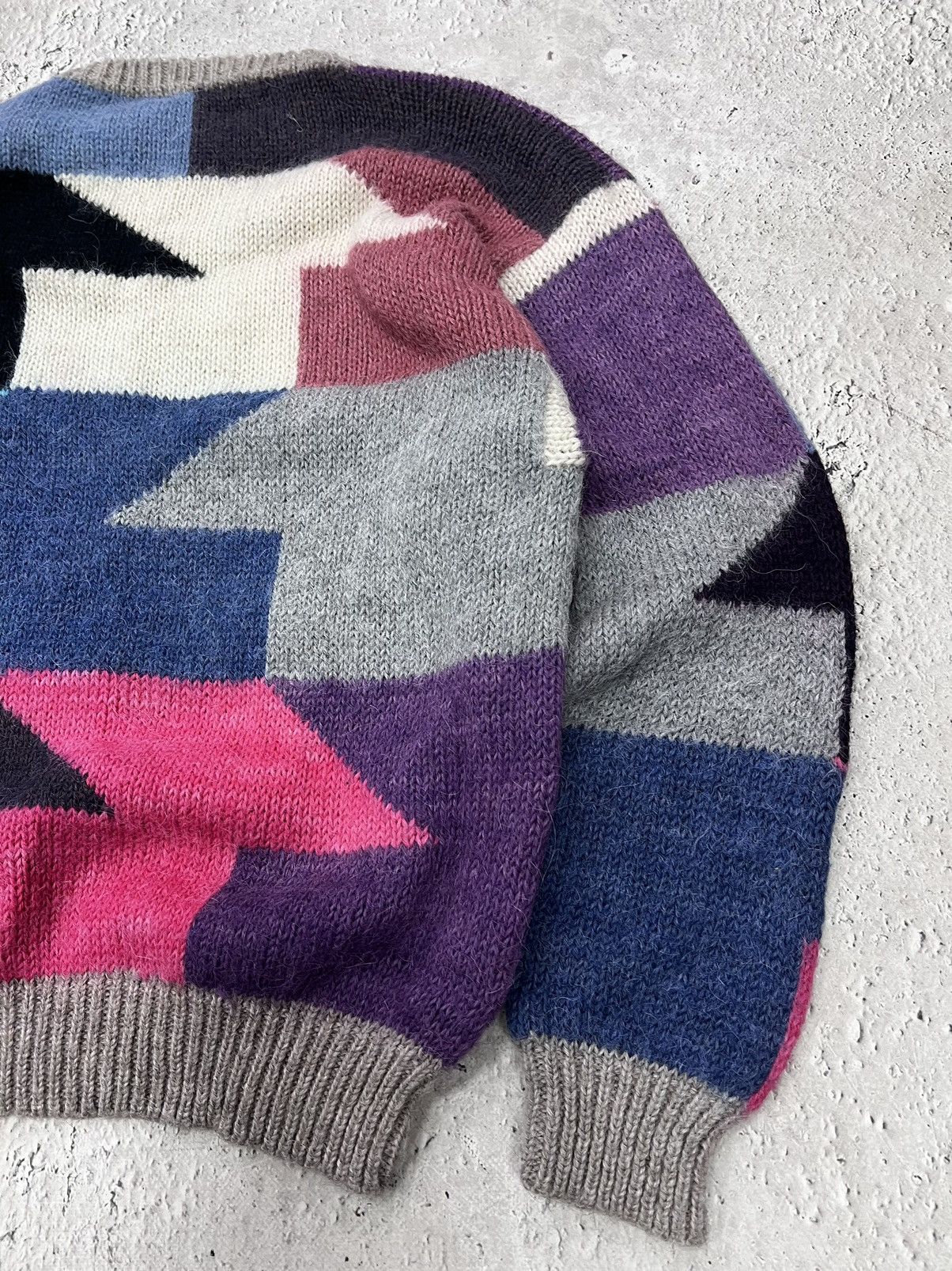Vintage Japanese Modern Art AOP Knit Sweater VTG 80s Vaporwave Size US M / EU 48-50 / 2 - 11 Thumbnail
