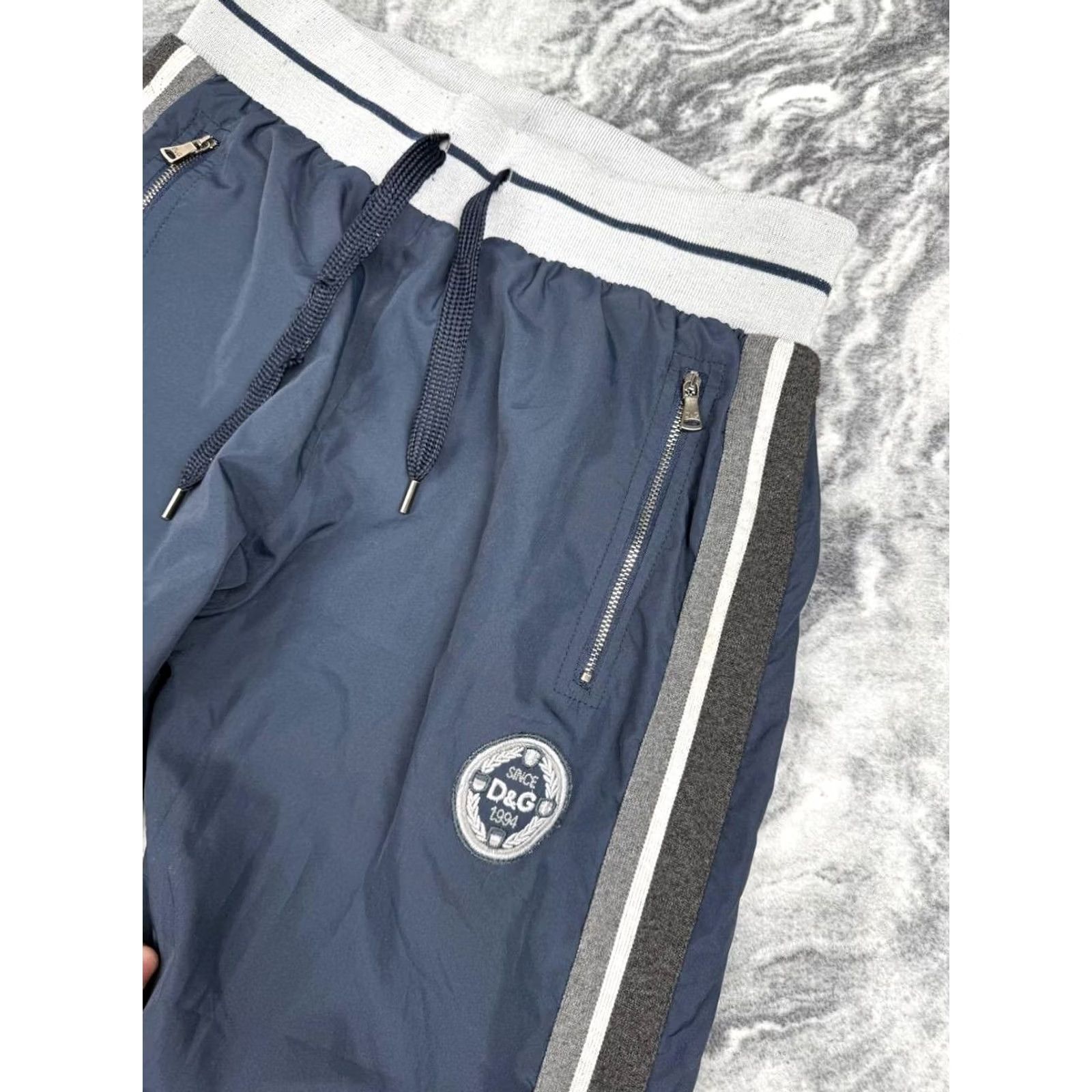 Dolce & Gabbana Dolce Gabbana Pants Men Size 34 Blue Nylon Stripped Size US 34 / EU 50 - 3 Thumbnail