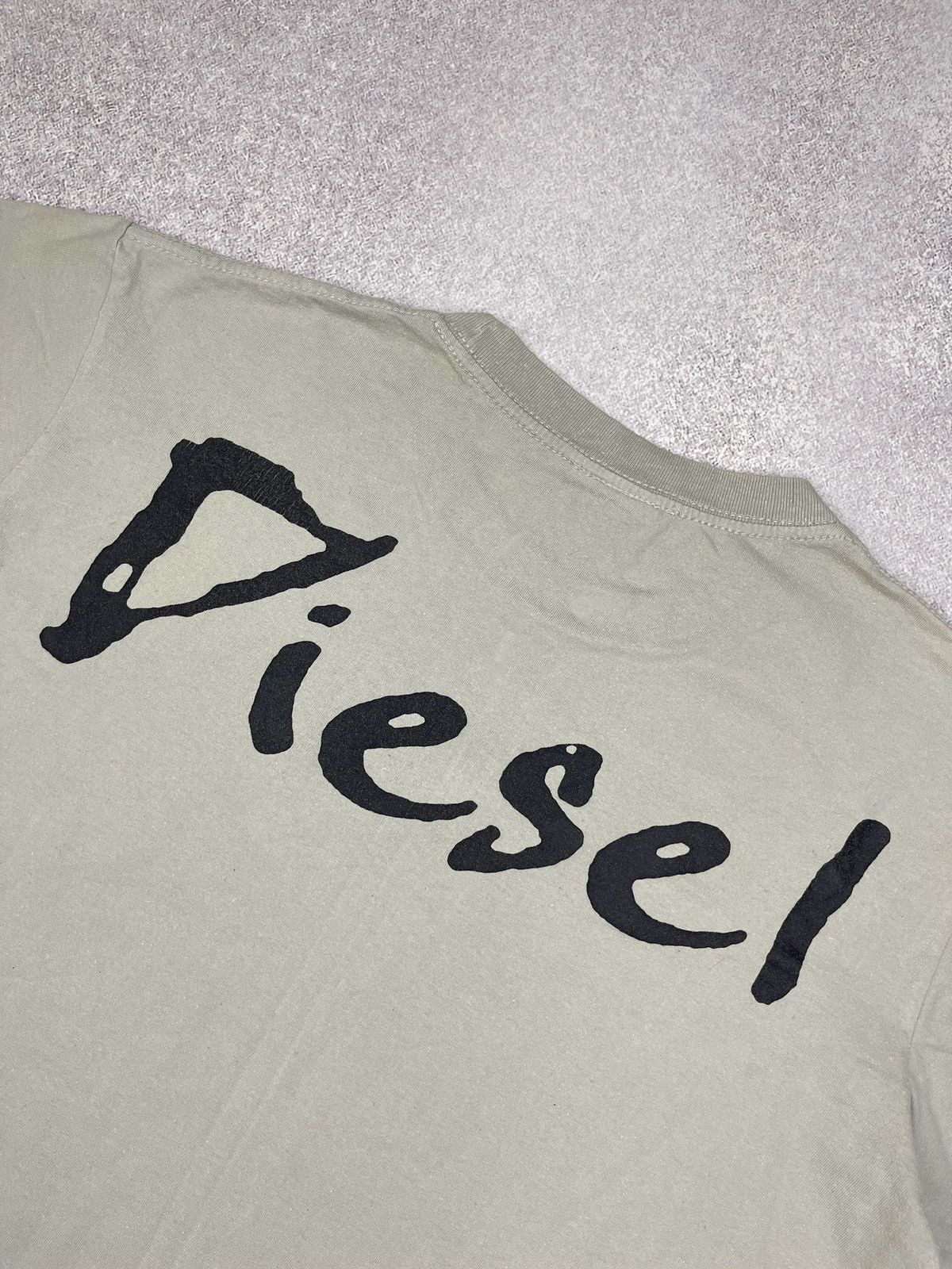 Diesel Vintage Diese Big Double Logo T Shirt Grey Size L Size US L / EU 52-54 / 3 - 10 Thumbnail