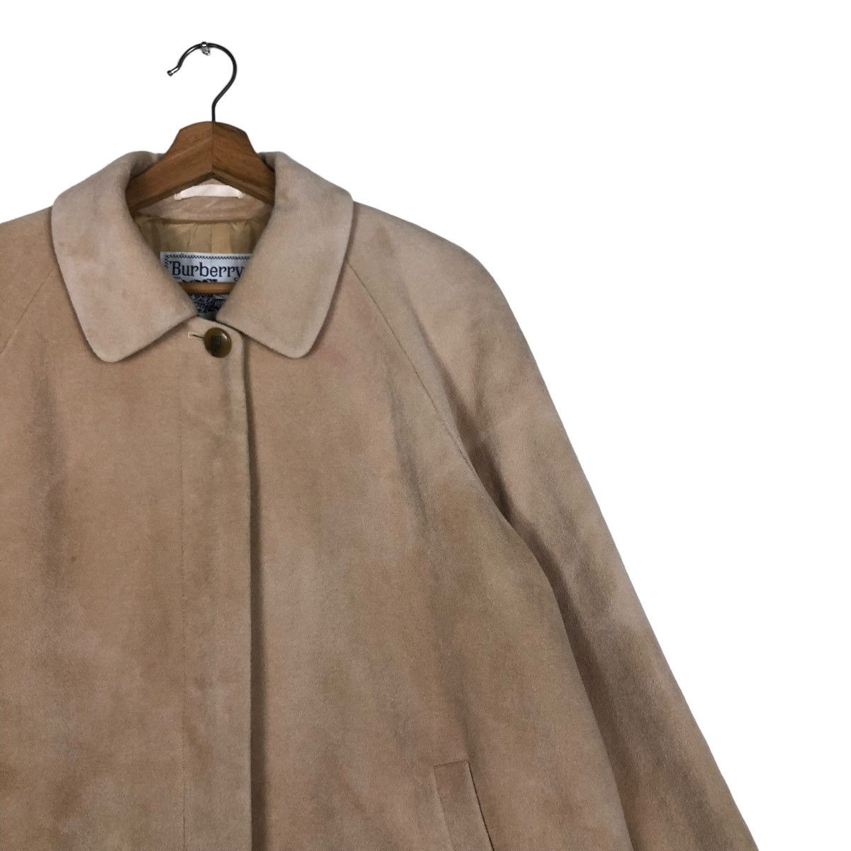 Burberry 🔥VINTAGE LONG WOOL FLY COATS JACKET BURBERRYS HERRINGBONE Size US M / EU 48-50 / 2 - 6 Thumbnail