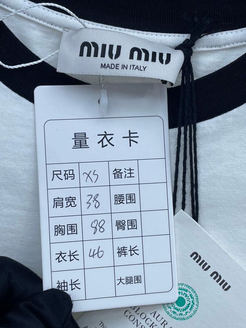 Prada Miu Miu Black and White Color Block Tshirt -2505 Size US XS / EU 42 / 0 - 4 Thumbnail