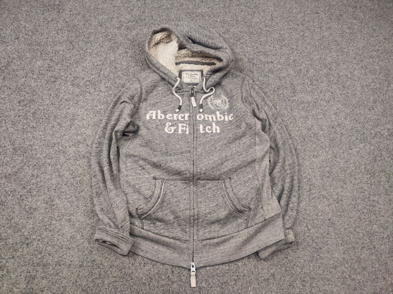 Abercrombie & Fitch Abercrombie & Fitch Vintage Zip Sherpa Fur Hoodie Y2K Style Size US M / EU 48-50 / 2 - 3 Thumbnail