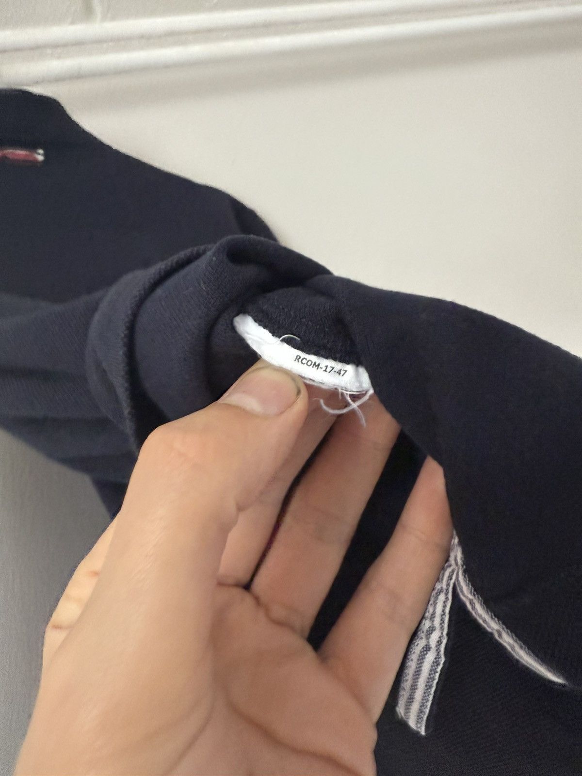 Moncler Gamme Bleu Long Sleeve Polo with Arm Stripe Size US M / EU 48-50 / 2 - 8 Thumbnail