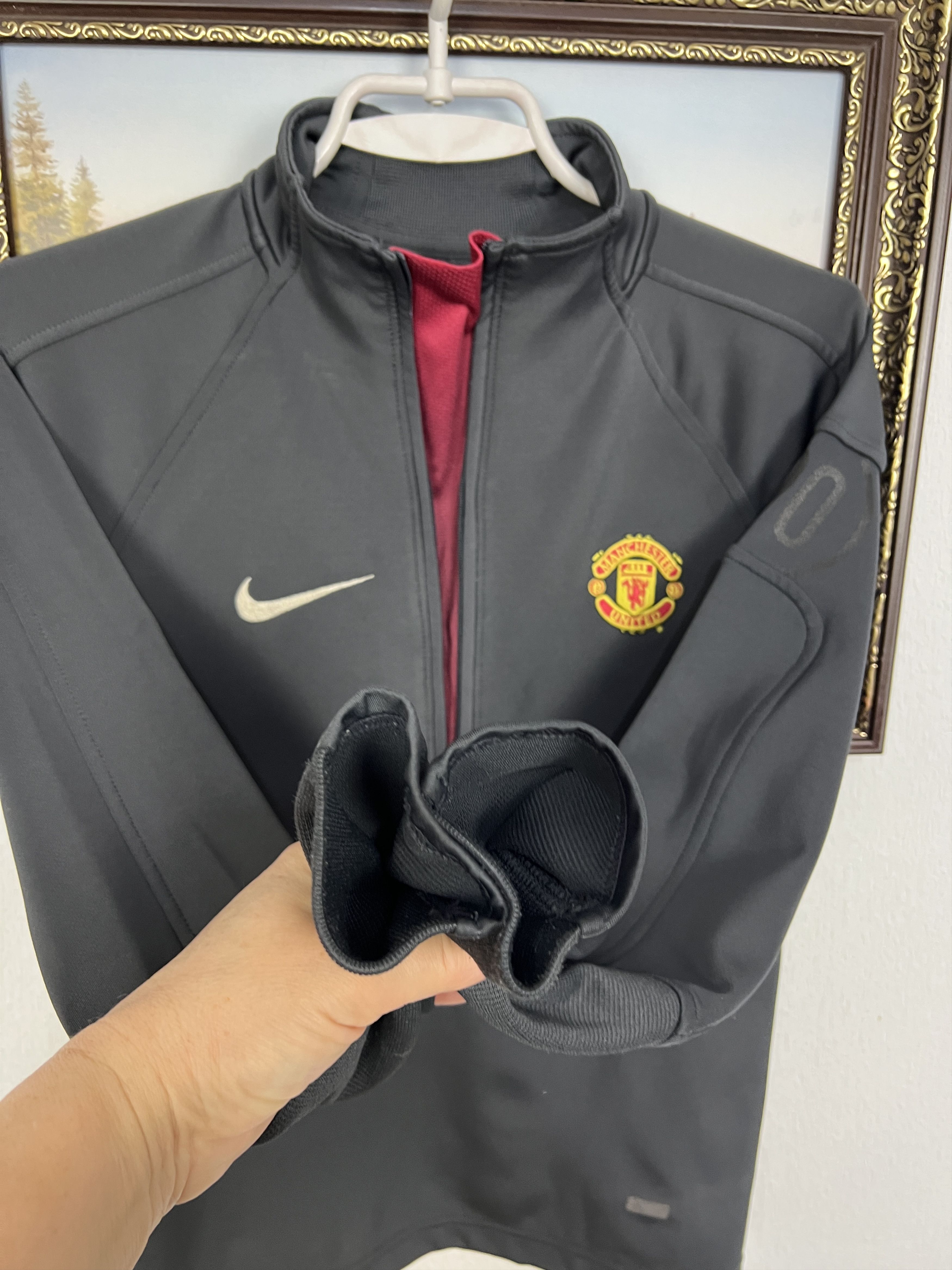 Nike Manchester United Football Sweatshirt Track Top Size Boys M Size US XS / EU 42 / 0 - 5 Thumbnail