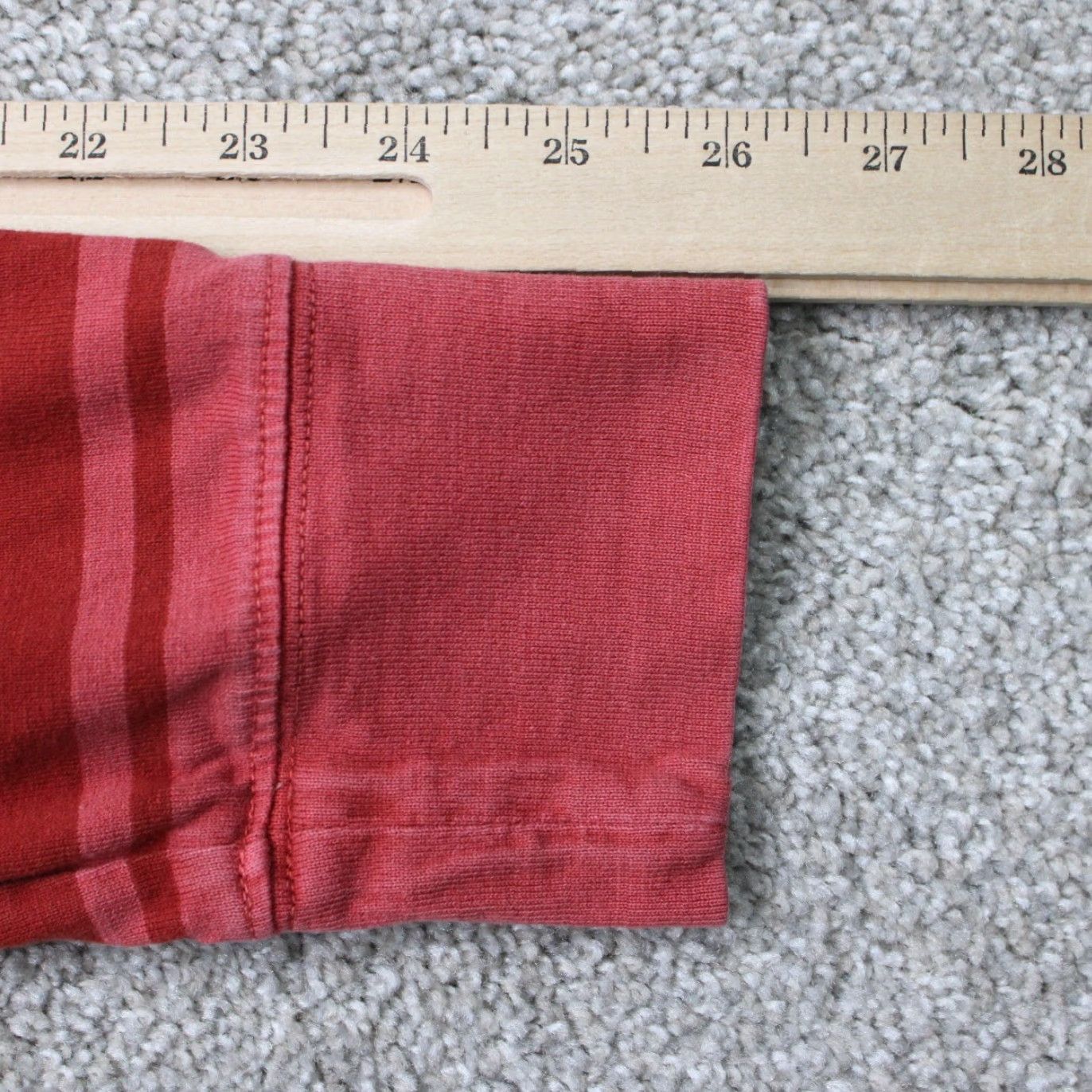 The North Face The North Face Polo Shirt Mens Medium Red Striped Cotton Long Sleeve Button Pullover Size US M / EU 48-50 / 2 - 7 Thumbnail