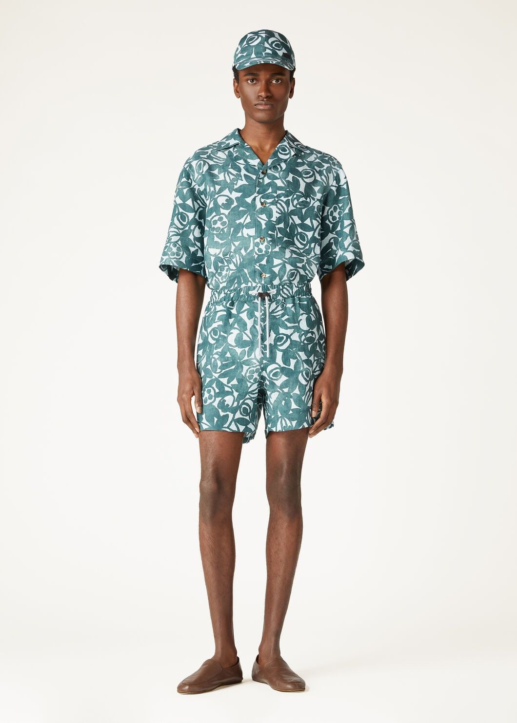 Loro Piana o1w1db10725 FAO7676 Bay Bermuda Short in Green/White Size US 32 / EU 48 - 2 Thumbnail