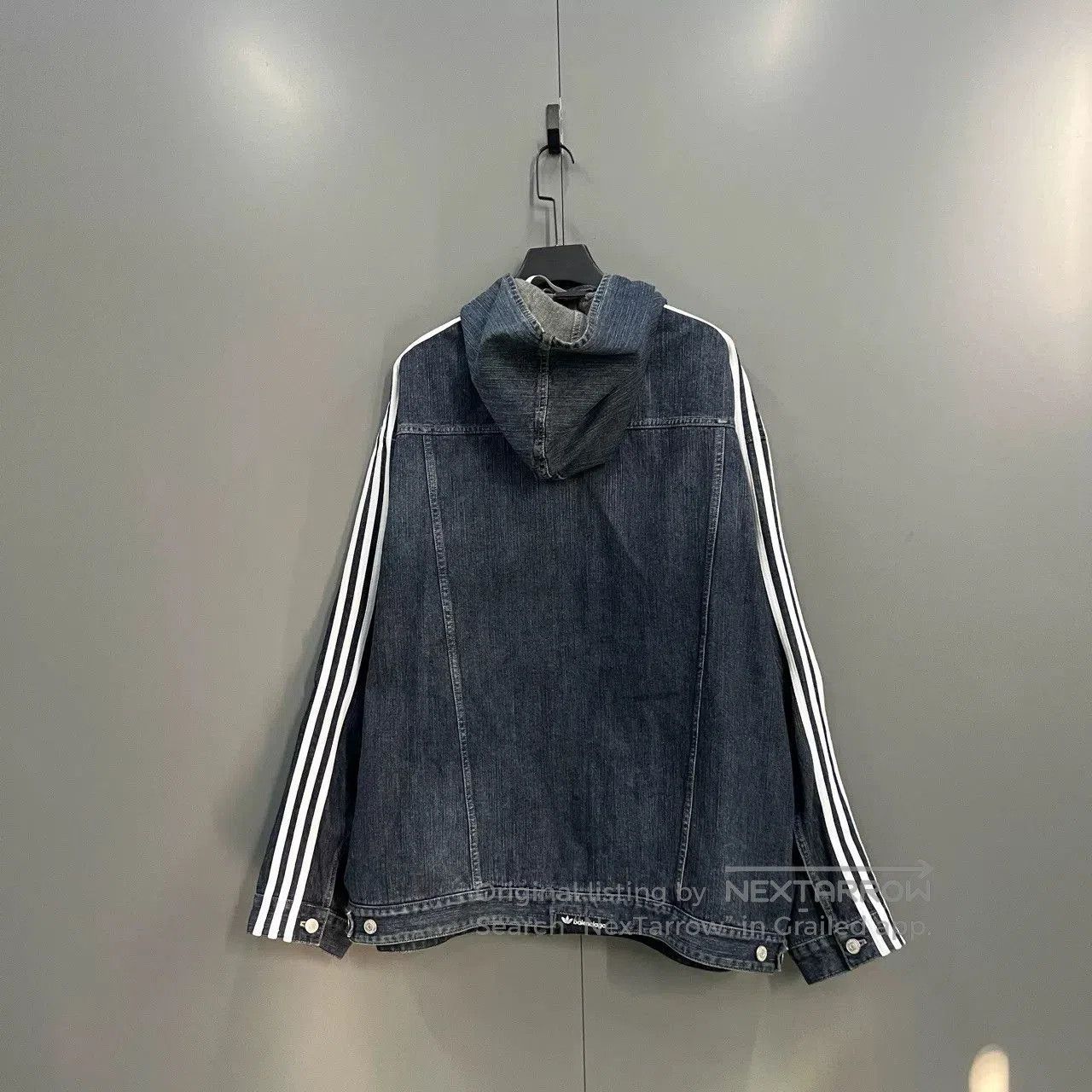 Balenciaga balenciaga x adidas denim hooded jacket. Size US M / EU 48-50 / 2 - 2 Thumbnail