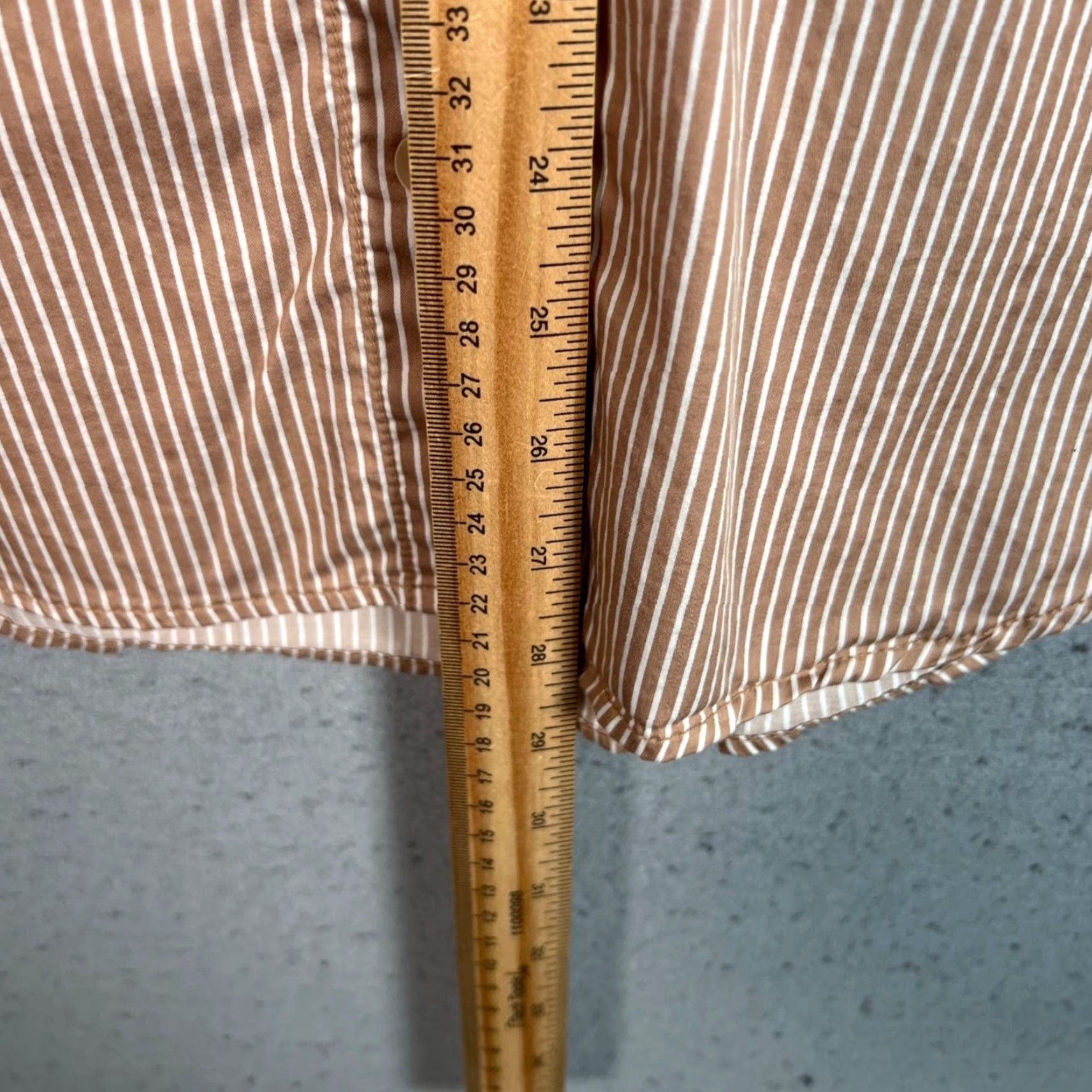 American Eagle Outfitters American Eagle Shirt Womens Size Small Striped Button-Down Brown Long Sleeve Size S / US 4 / IT 40 - 6 Thumbnail