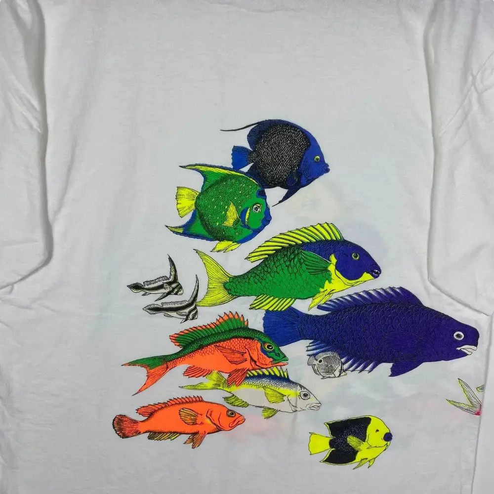 Habitat Vintage 90's RAINBOW GRAPHIC Saltwater Fishes Graphic Size US L / EU 52-54 / 3 - 5 Thumbnail