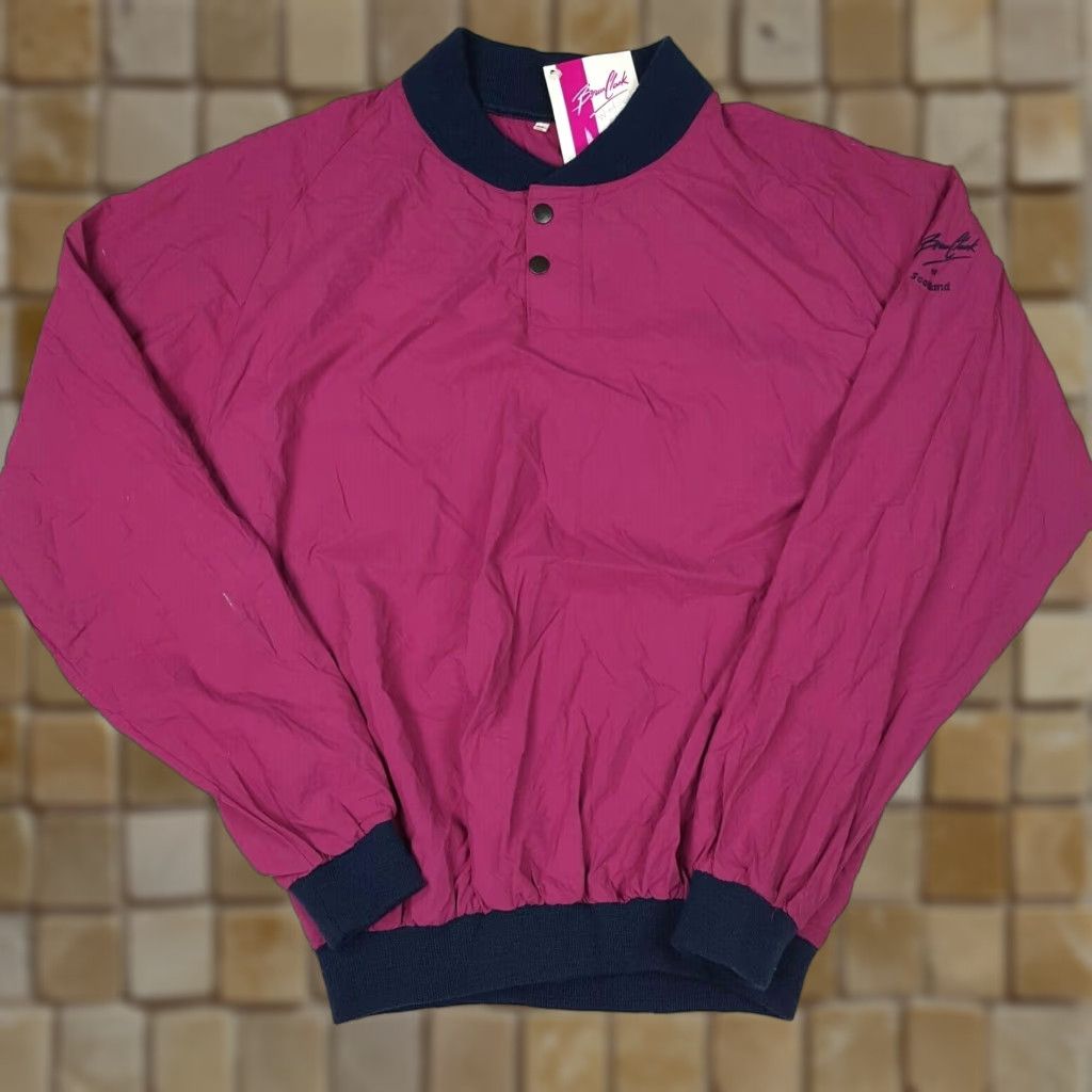 Pinko VINTAGE Bruce Clark Pink Pullover Jacket Women’s Size M 90s Golf Preppy Snap Jacket Regular Mens? Size M / US 6-8 / IT 42-44 - 1 Thumbnail