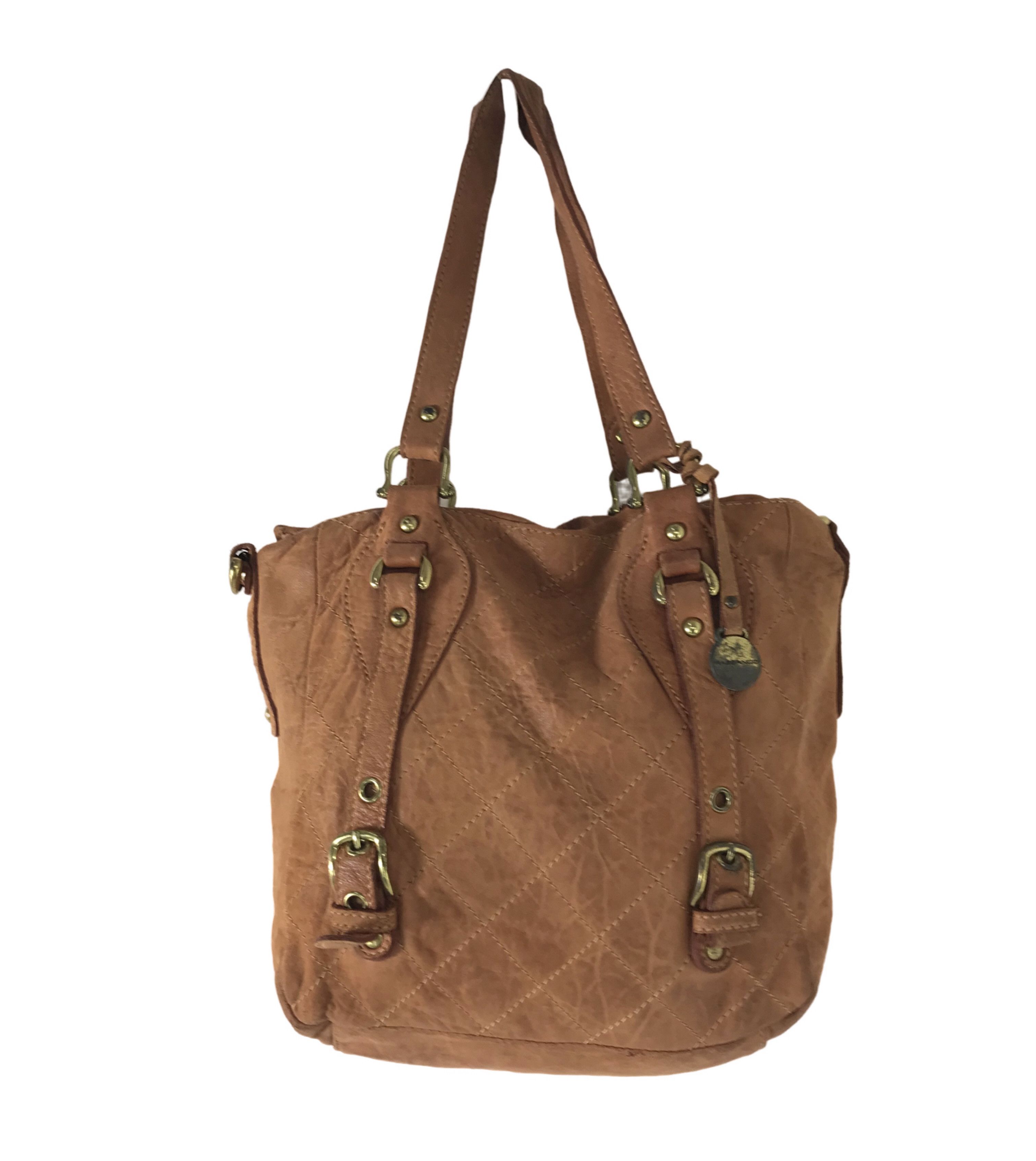 Genuine Leather Rabeanco Jacquard Brown Leather Hand Bag Size ONE SIZE - 1 Thumbnail