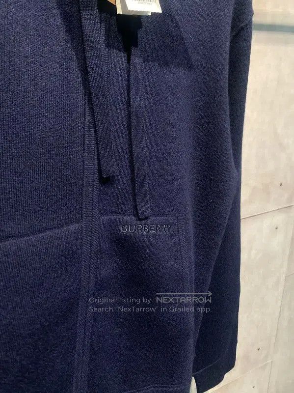 Burberry Burberry Navy Blue Cashmere Hoodie for Men. Size US S / EU 44-46 / 1 - 3 Thumbnail
