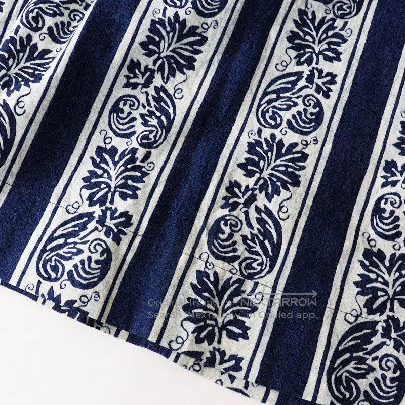 45rpm Blue Dyed Floral Long Dress. Size M / US 6-8 / IT 42-44 - 6 Thumbnail