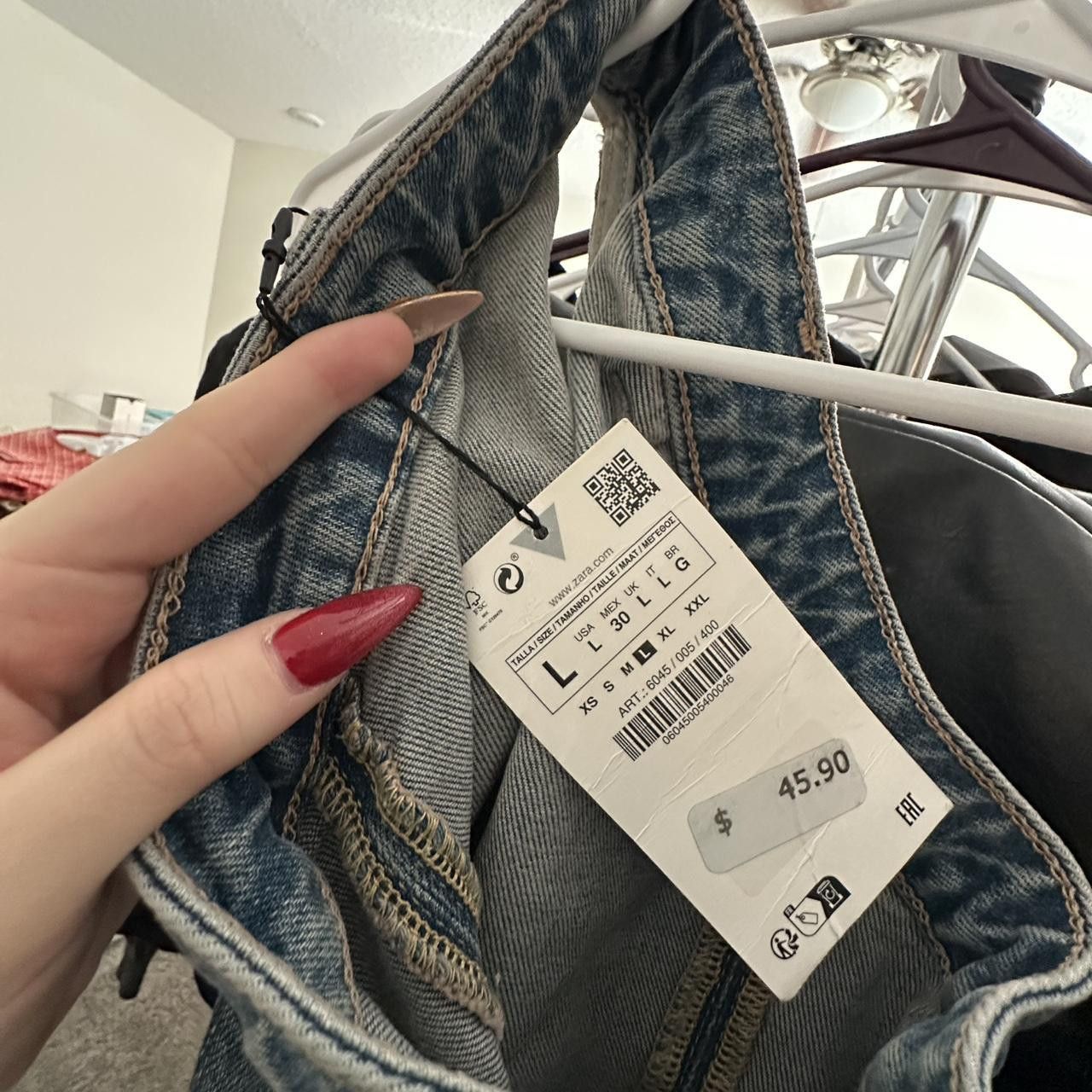 Zara Zara Jean Top Size L / US 10 / IT 46 - 2 Thumbnail