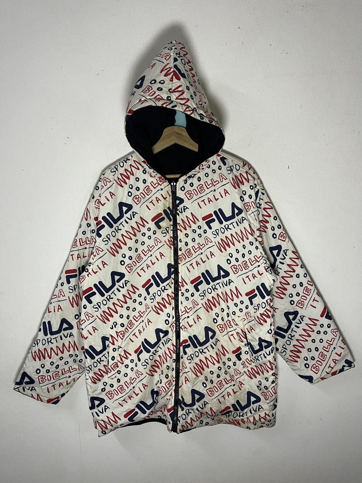 Fila Vintage FILA Reversible Hoodies Jacket Size US XL / EU 56 / 4 - 1 Thumbnail