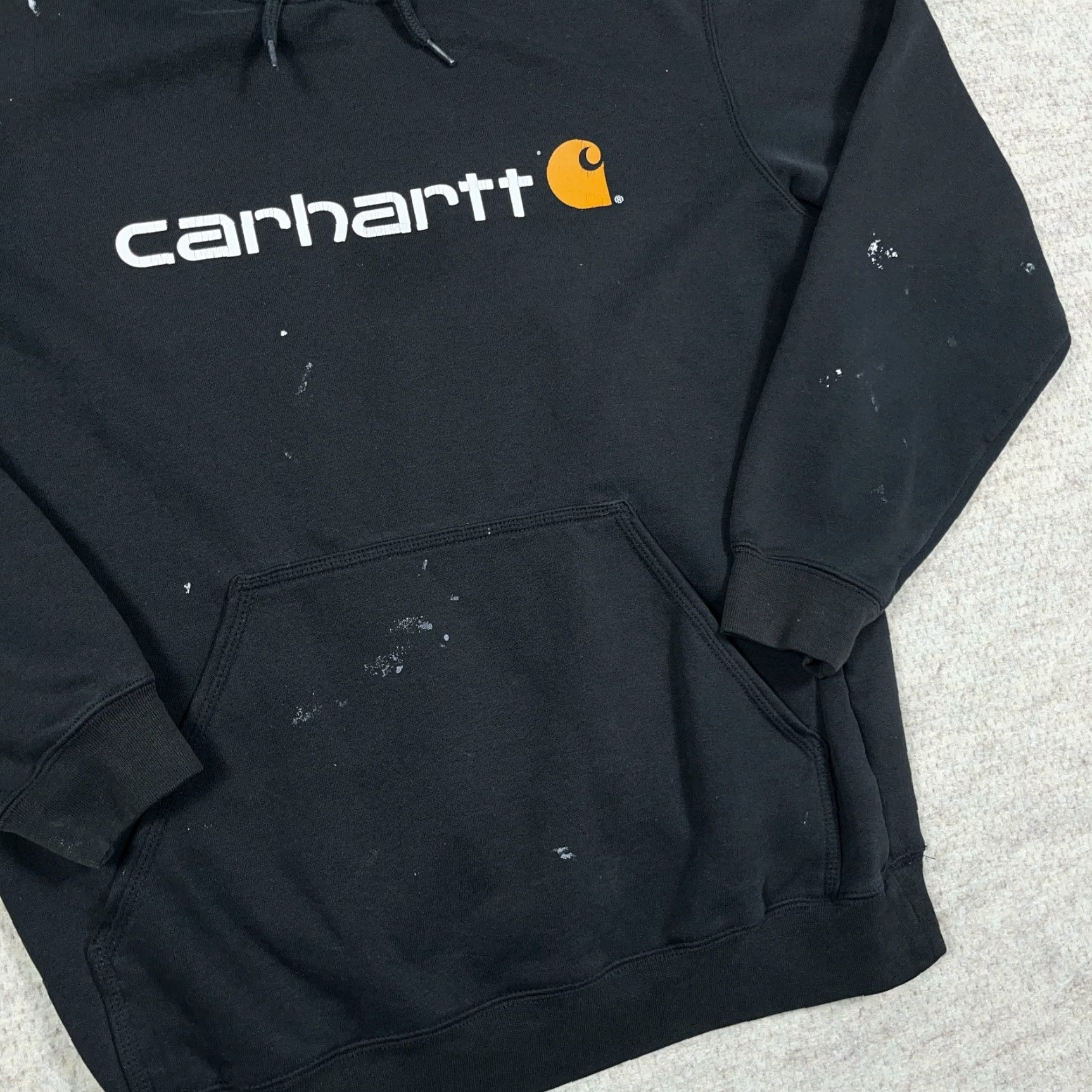 Carhartt Carhartt Hoodie Men M Black Loose Fit Spellout Sweatshirt Worn Grunge Adult Size US M / EU 48-50 / 2 - 5 Thumbnail