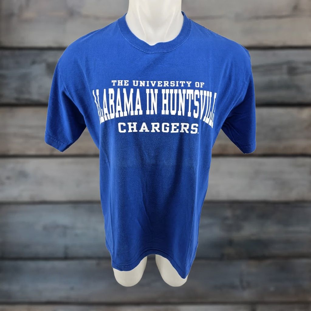 Jerzees UAH Chargers T Shirt BLUE LARGE Jerzees University Huntsville USA Size US L / EU 52-54 / 3 - 1 Thumbnail