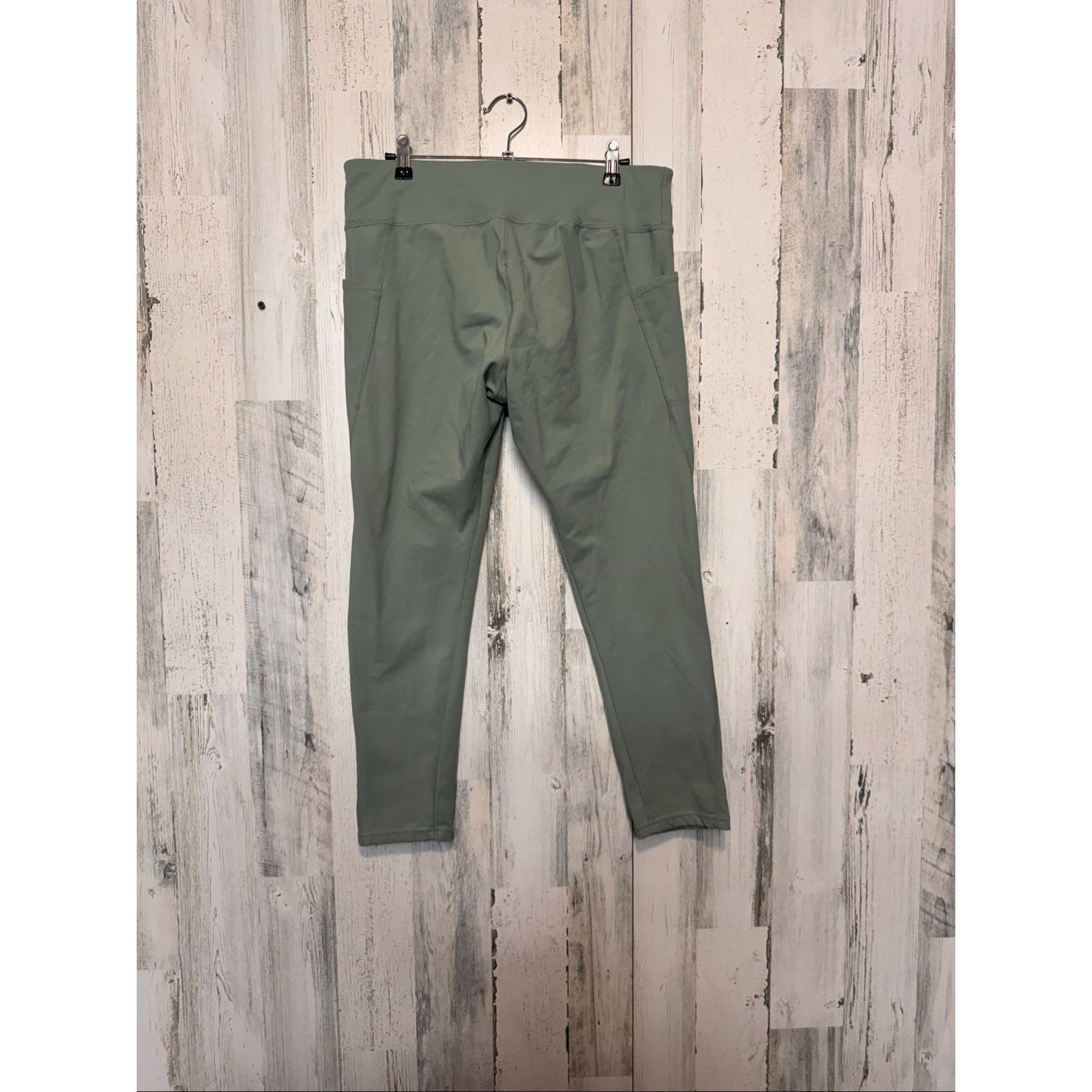 Jockey Jockey Olive Green High Waist Pocket Leggings | Stretch Active Pants – Size XL Size 32" / US 10 / IT 46 - 12 Thumbnail