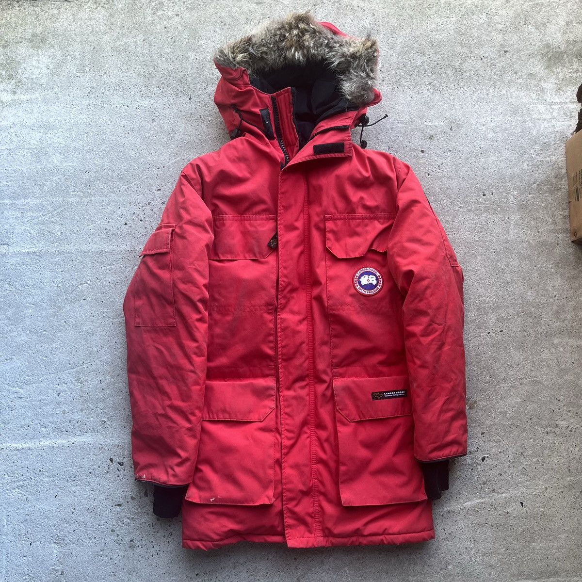 image of Canada Goose Puffer Vintage Parka Red Coat Winter Jacket, Men's (Size XS)