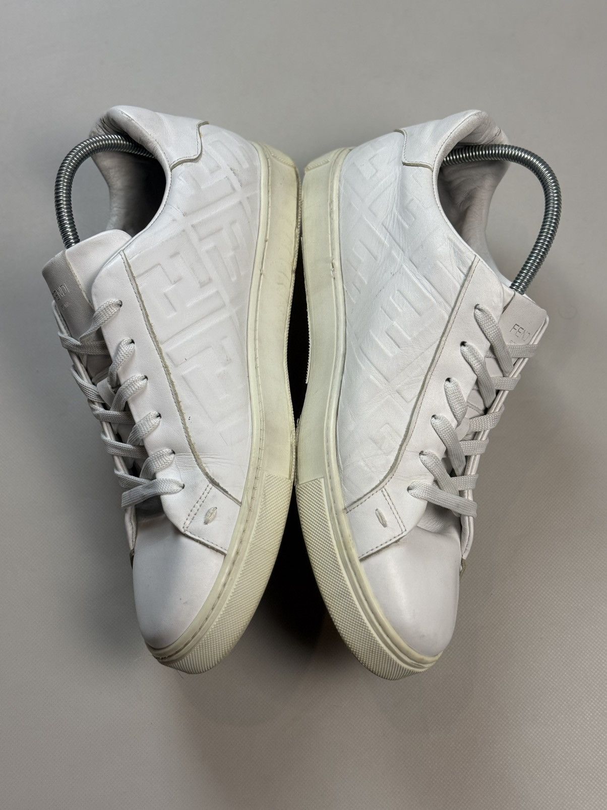 Fendi FF Monogram Leather Low Top Casual Lace Up Sneakers Shoes Size US 14 / EU 47 - 14 Thumbnail