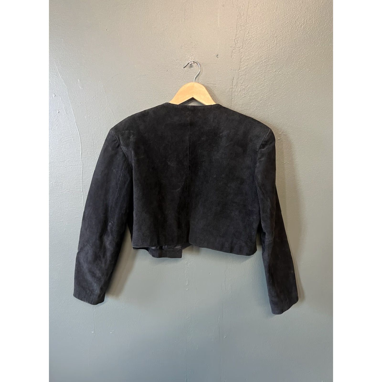 Vintage Wilsons Leather Womens Black Jacket Open Front Size Medium Size M / US 6-8 / IT 42-44 - 2 Thumbnail