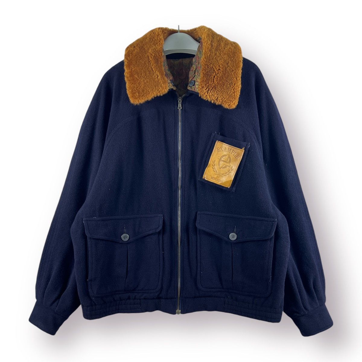Missoni 🔥 Example by MISSONI wool Jacket removable fur collar Size US L / EU 52-54 / 3 - 1 Thumbnail