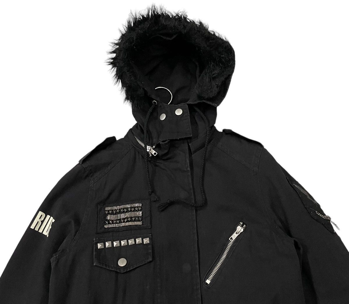 Le Grande Bleu (L.G.B.) Vintage Glad News Seditionaries Punk Skull Fishtail Parka Size US XS / EU 42 / 0 - 7 Thumbnail
