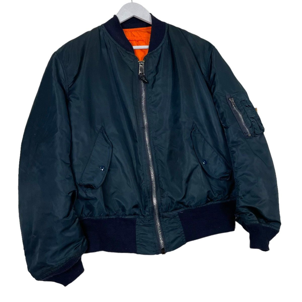 Alpha Industries × Vintage 💥ALPHA INDUSTRIES MA 1 FLIGHT RIOT BOMBER Size US L / EU 52-54 / 3 - 2 Thumbnail